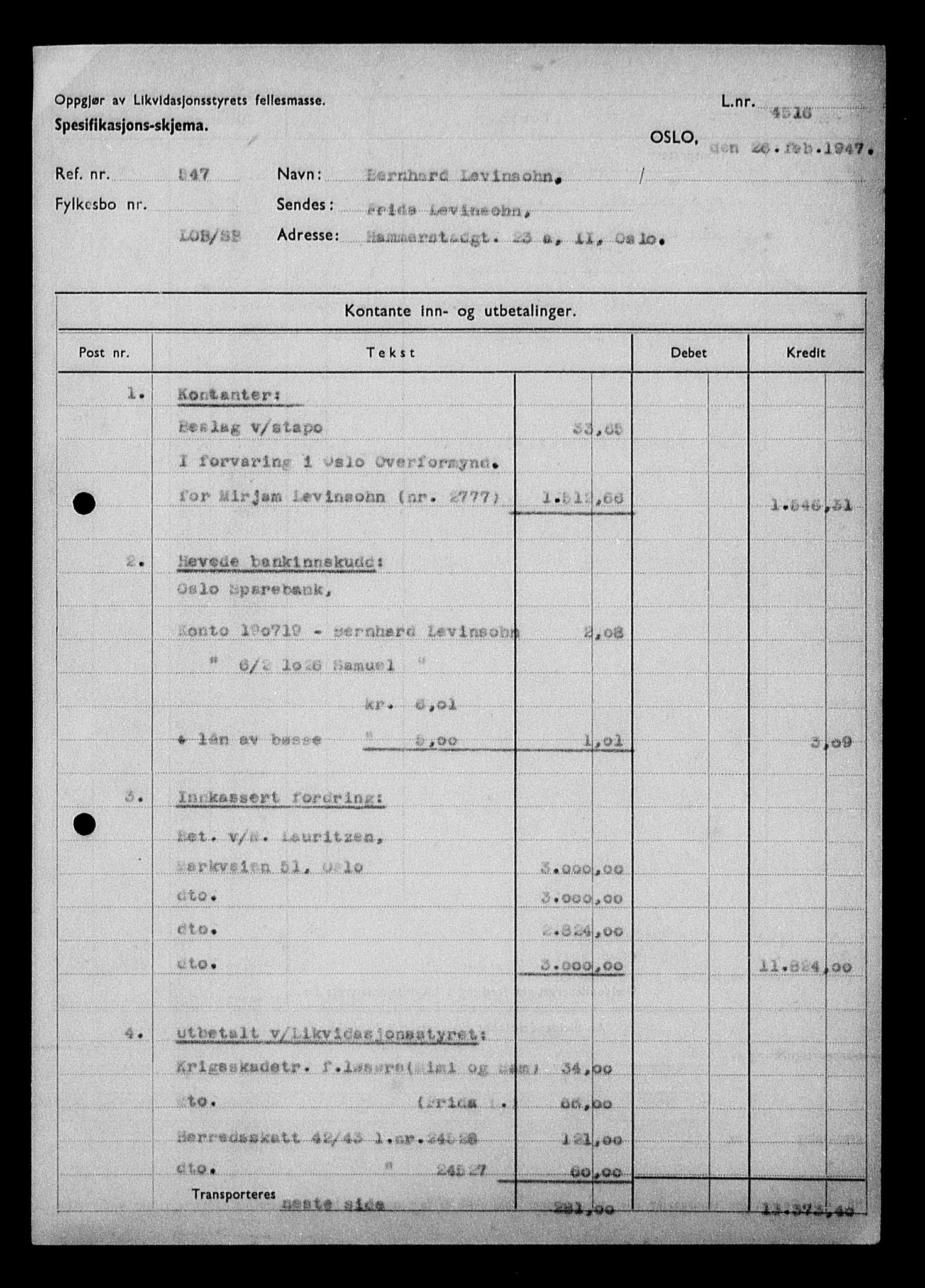 Justisdepartementet, Tilbakeføringskontoret for inndratte formuer, RA/S-1564/H/Hc/Hcc/L0958: --, 1945-1947, s. 296