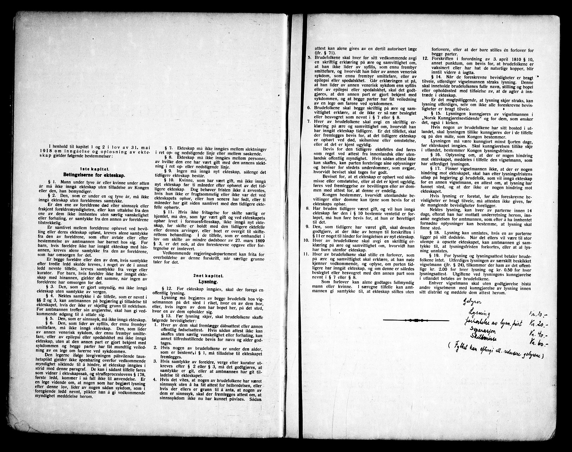 Østre Fredrikstad prestekontor Kirkebøker, AV/SAO-A-10907/H/Ha/L0001: Lysningsprotokoll nr. 1, 1919-1951