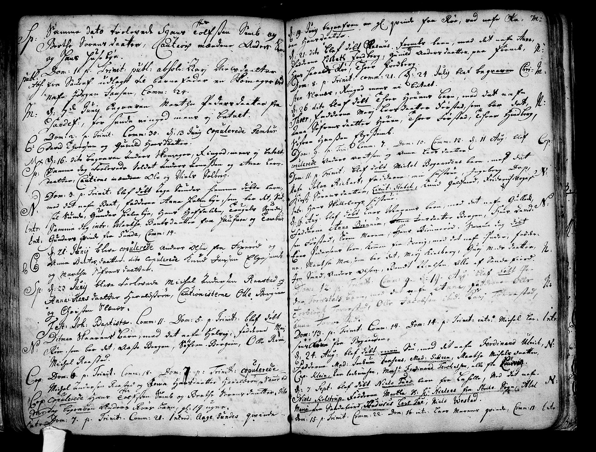 Sandar kirkebøker, AV/SAKO-A-243/F/Fa/L0001: Ministerialbok nr. 1, 1709-1733