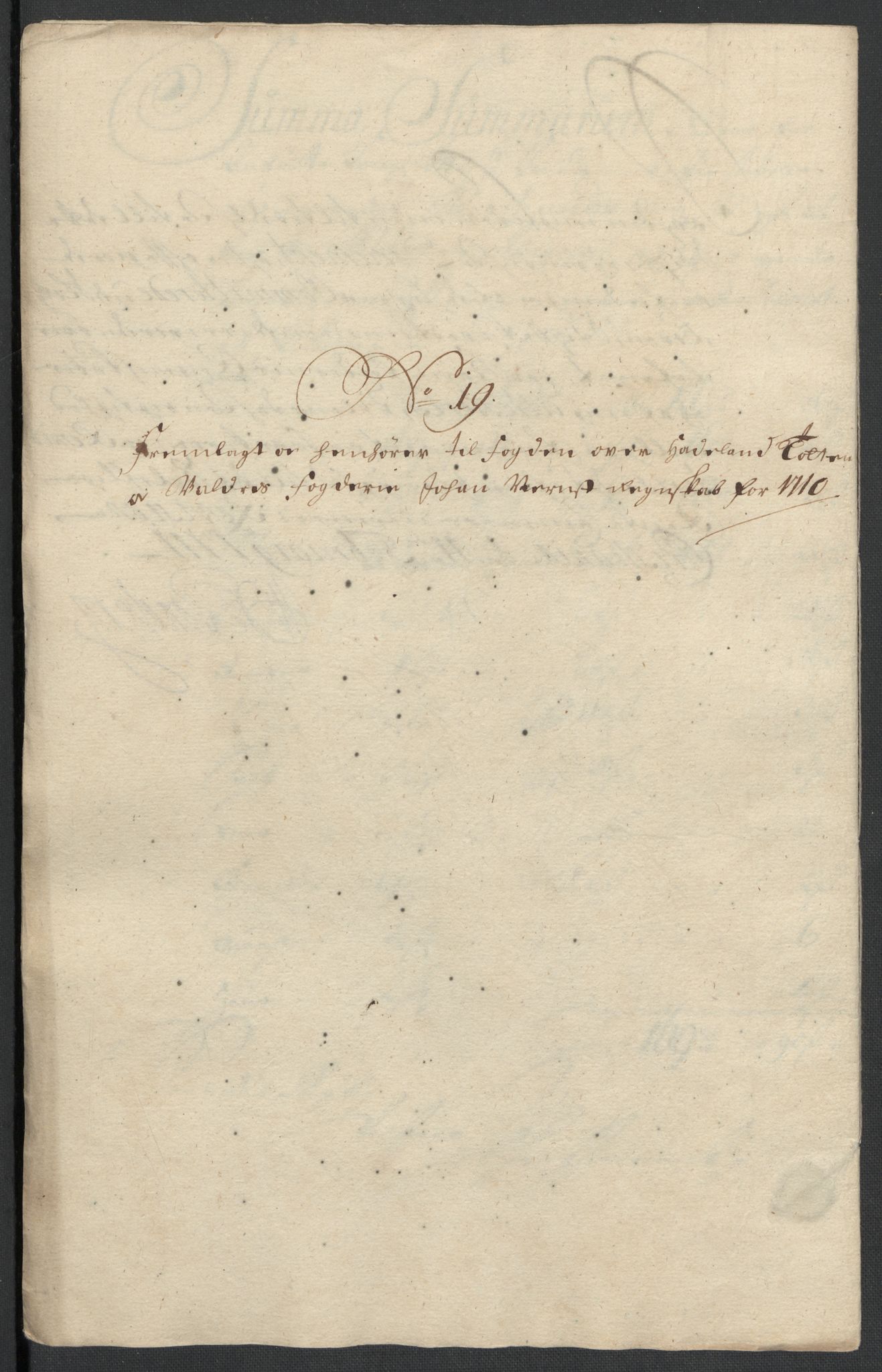 Rentekammeret inntil 1814, Reviderte regnskaper, Fogderegnskap, RA/EA-4092/R18/L1307: Fogderegnskap Hadeland, Toten og Valdres, 1710, s. 121