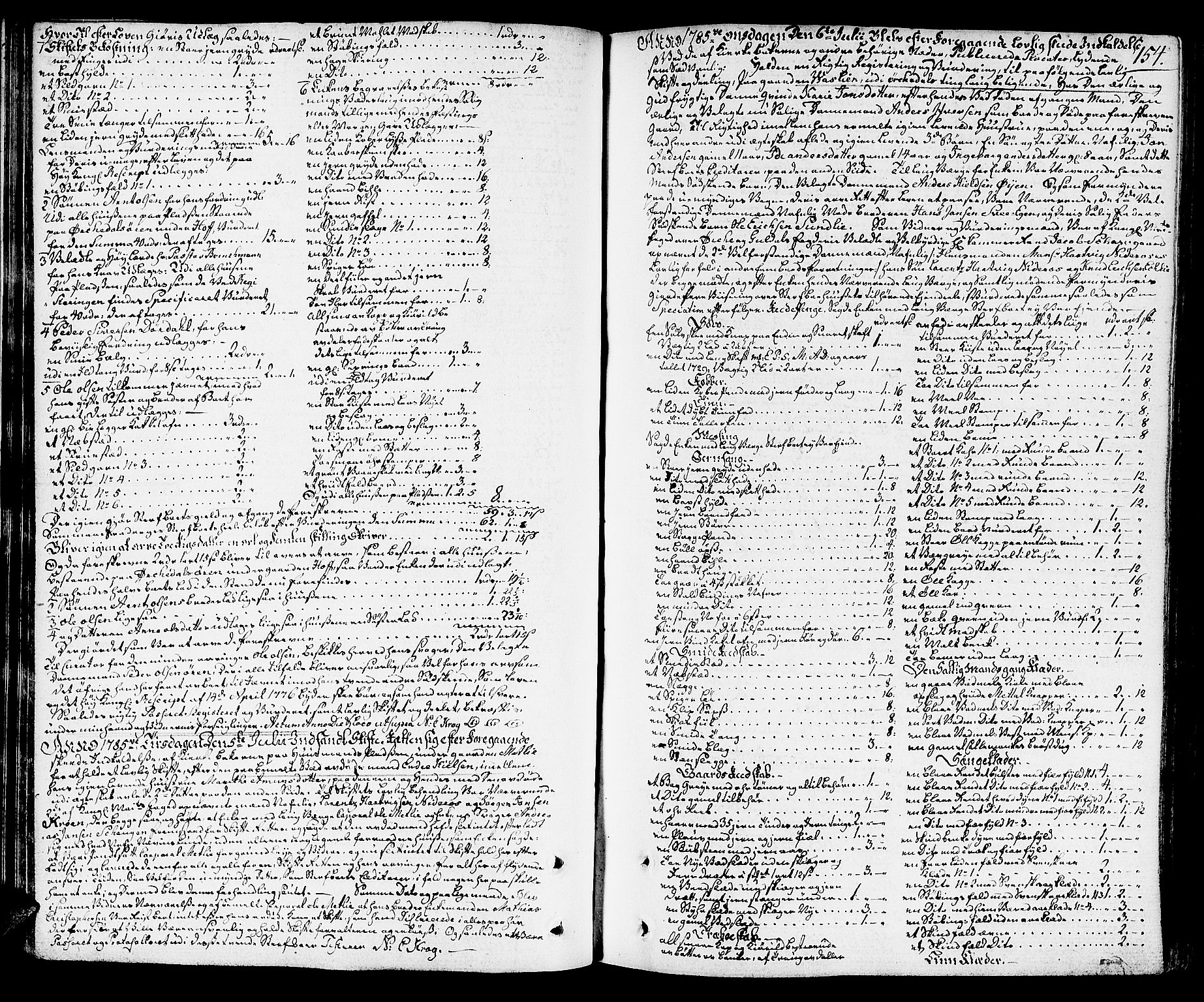 Orkdal sorenskriveri, AV/SAT-A-4169/1/3/3Aa/L0008: Skifteprotokoller, 1782-1796, s. 153b-154a