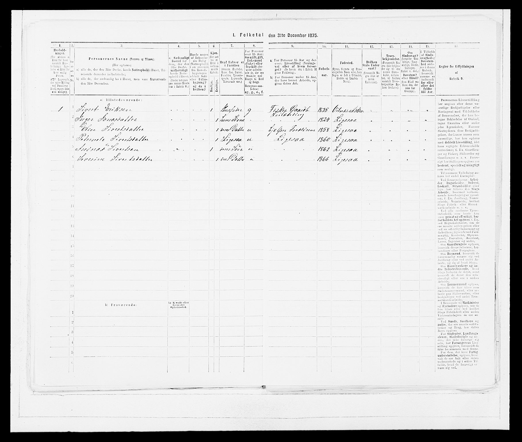 SAB, Folketelling 1875 for 1428P Askvoll prestegjeld, 1875, s. 892