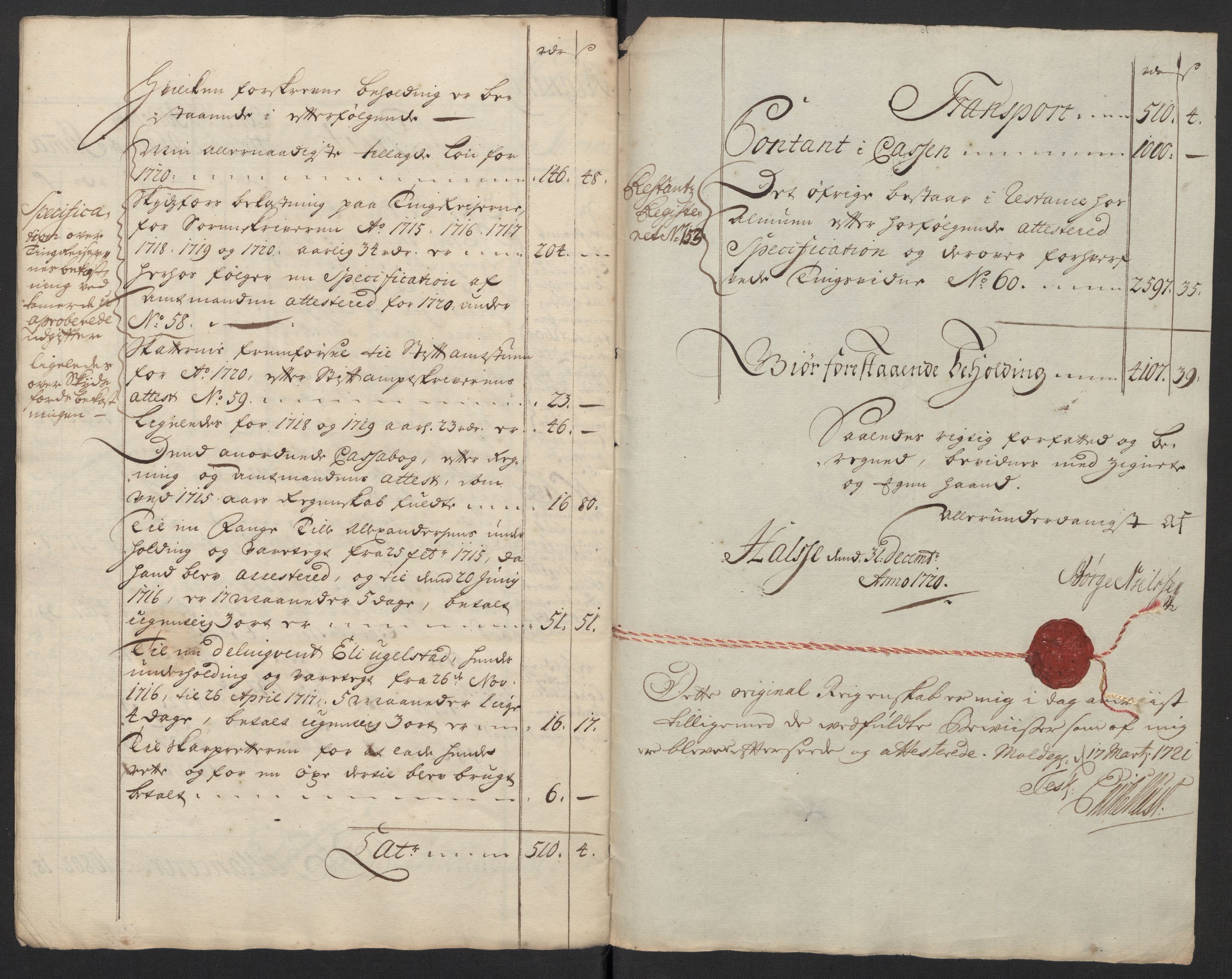 Rentekammeret inntil 1814, Reviderte regnskaper, Fogderegnskap, AV/RA-EA-4092/R56/L3753: Fogderegnskap Nordmøre, 1720, s. 13
