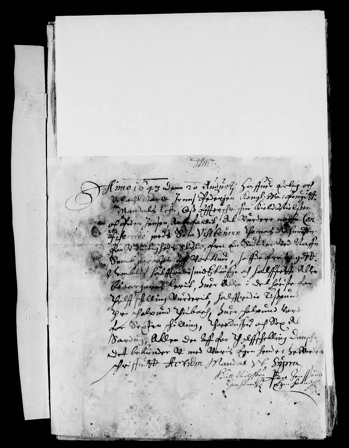 Rentekammeret inntil 1814, Reviderte regnskaper, Lensregnskaper, RA/EA-5023/R/Rb/Rbq/L0033: Nedenes len. Mandals len. Råbyggelag., 1642-1644