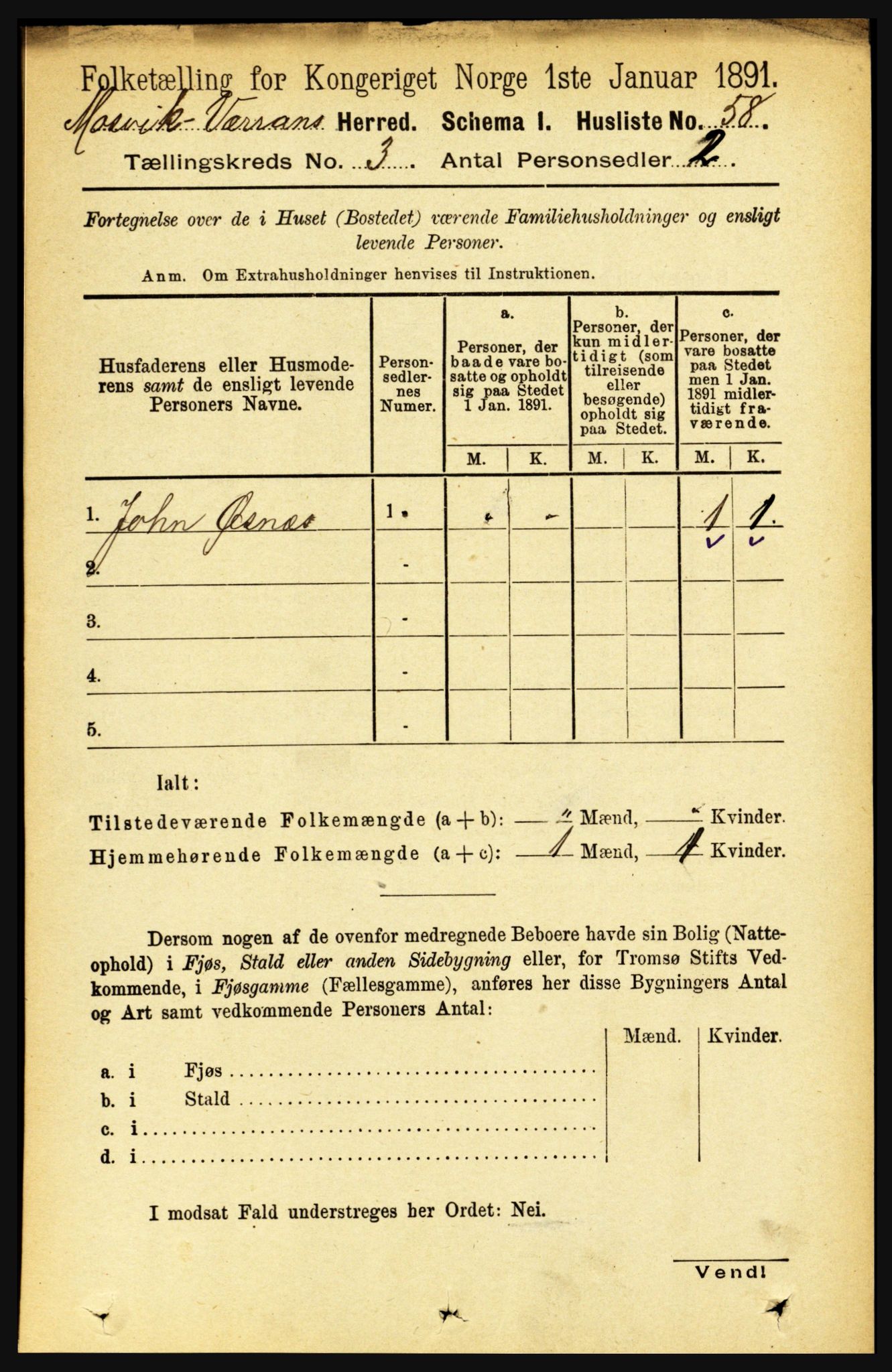 RA, Folketelling 1891 for 1723 Mosvik og Verran herred, 1891, s. 930