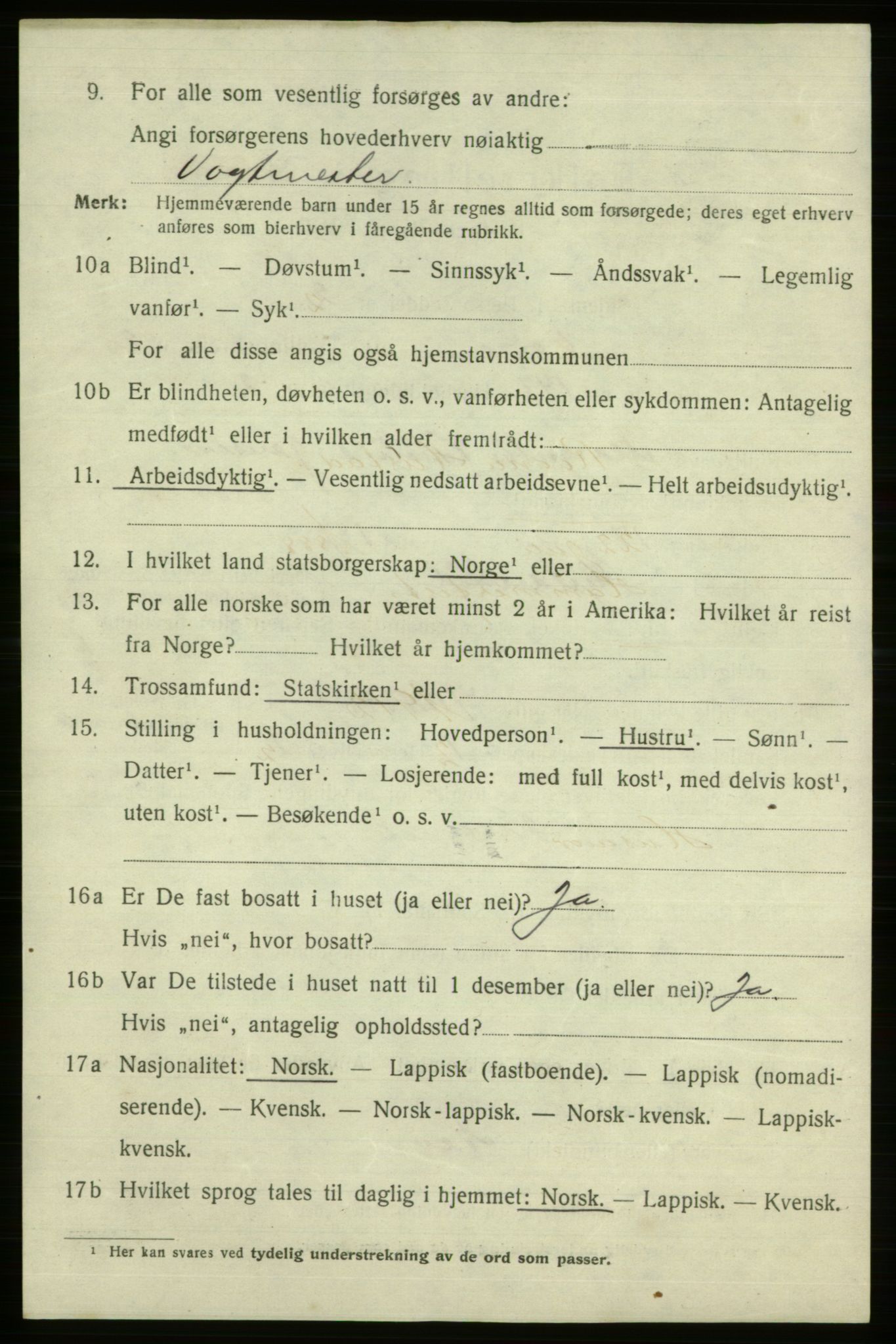 SATØ, Folketelling 1920 for 2003 Vadsø kjøpstad, 1920, s. 5301