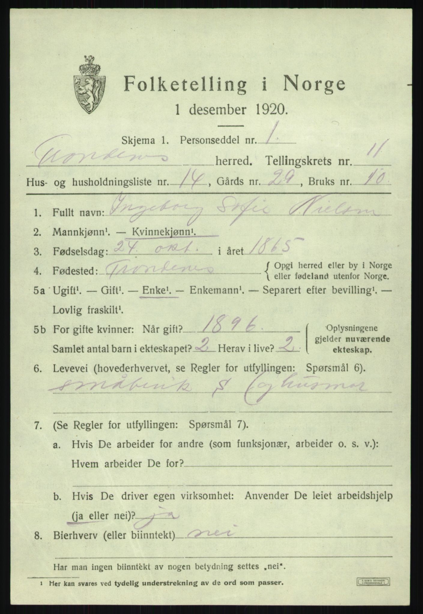 SATØ, Folketelling 1920 for 1914 Trondenes herred, 1920, s. 8457