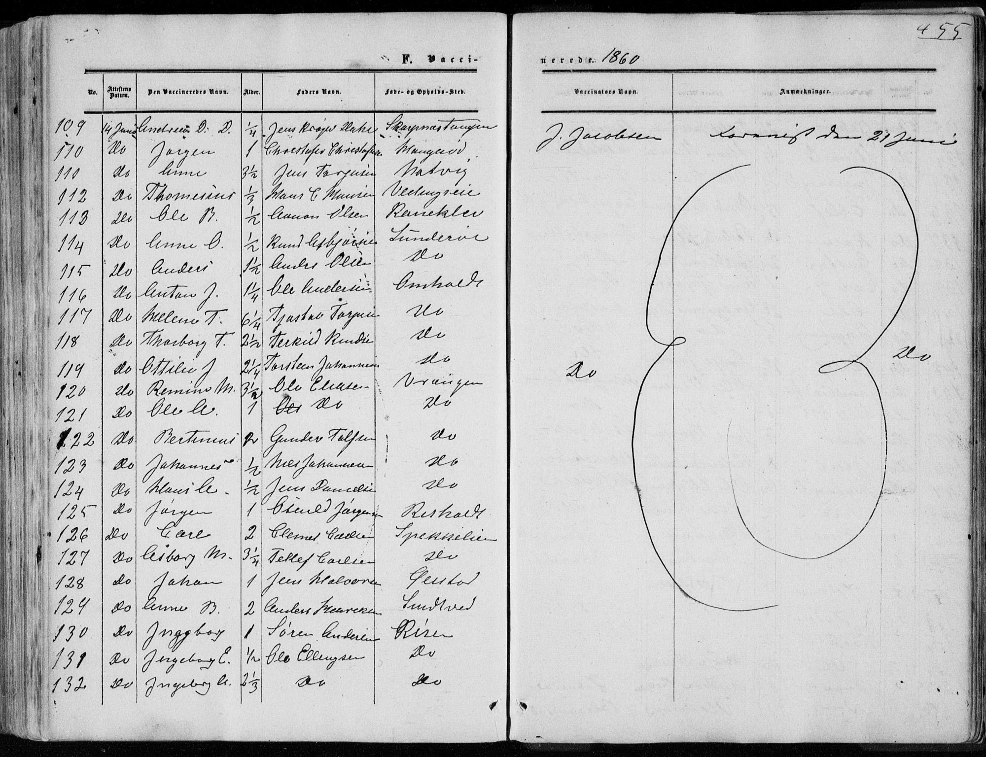 Øyestad sokneprestkontor, AV/SAK-1111-0049/F/Fa/L0015: Ministerialbok nr. A 15, 1857-1873, s. 455