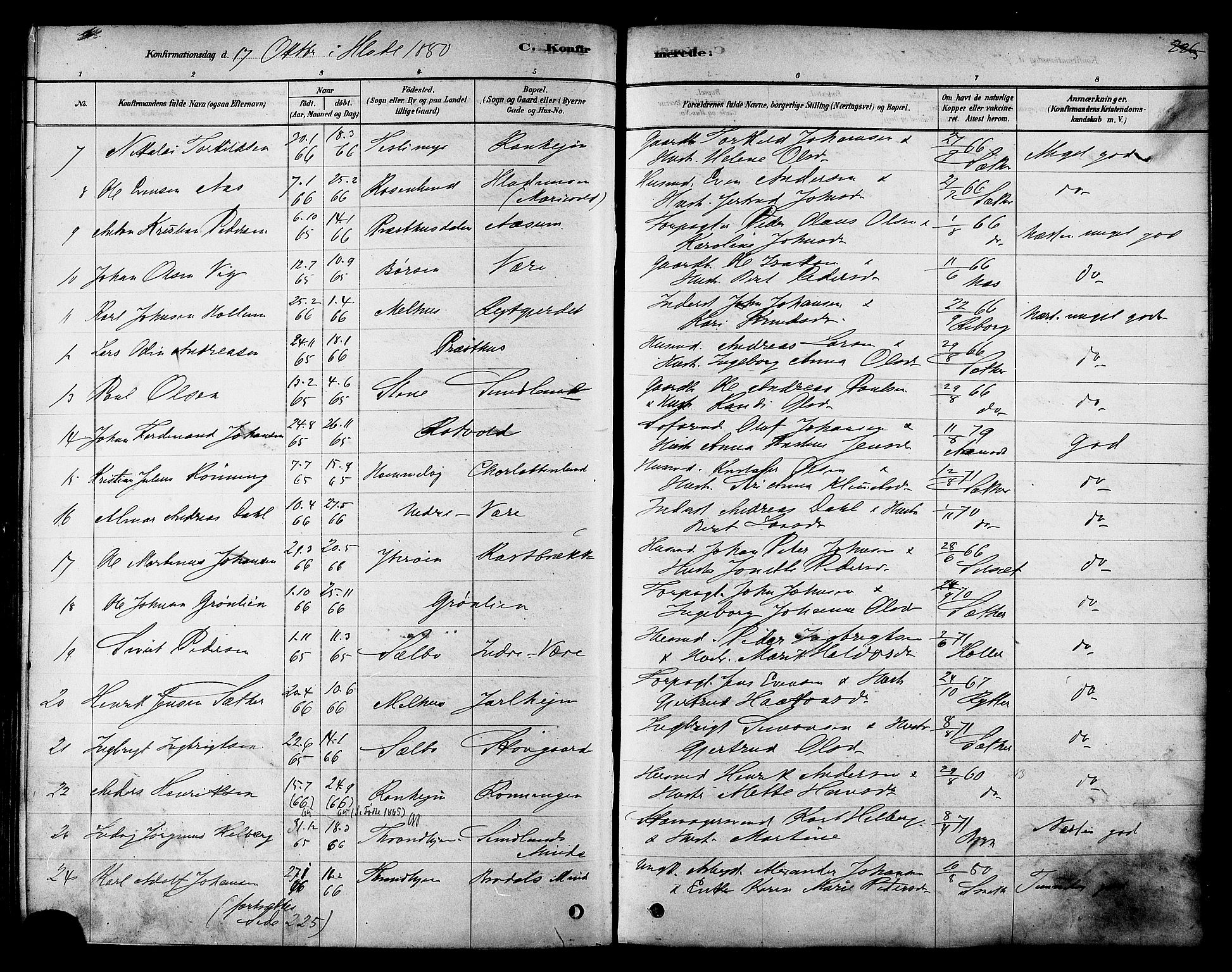 Ministerialprotokoller, klokkerbøker og fødselsregistre - Sør-Trøndelag, SAT/A-1456/606/L0294: Ministerialbok nr. 606A09, 1878-1886, s. 226
