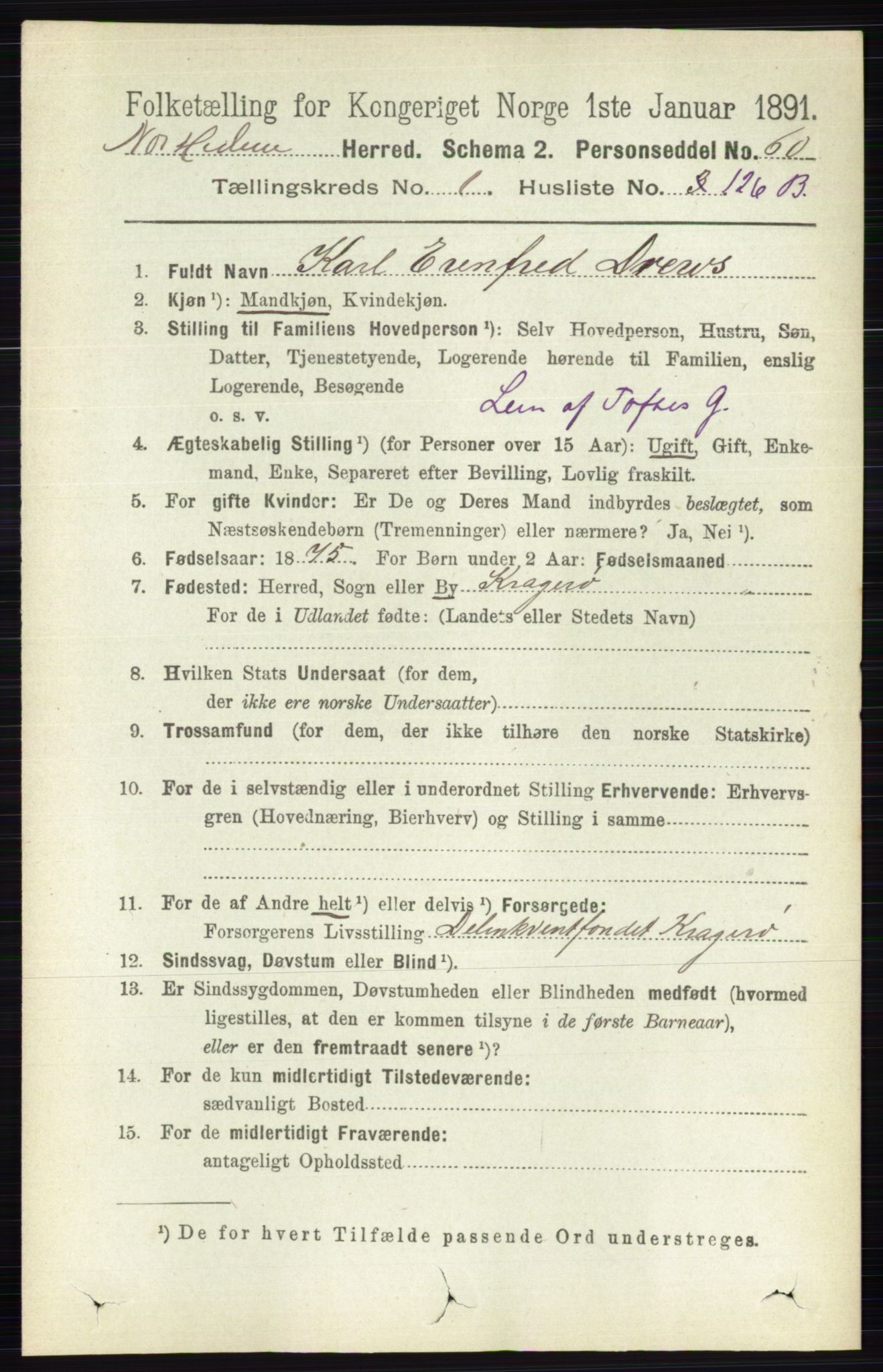 RA, Folketelling 1891 for 0411 Nes herred, 1891, s. 967