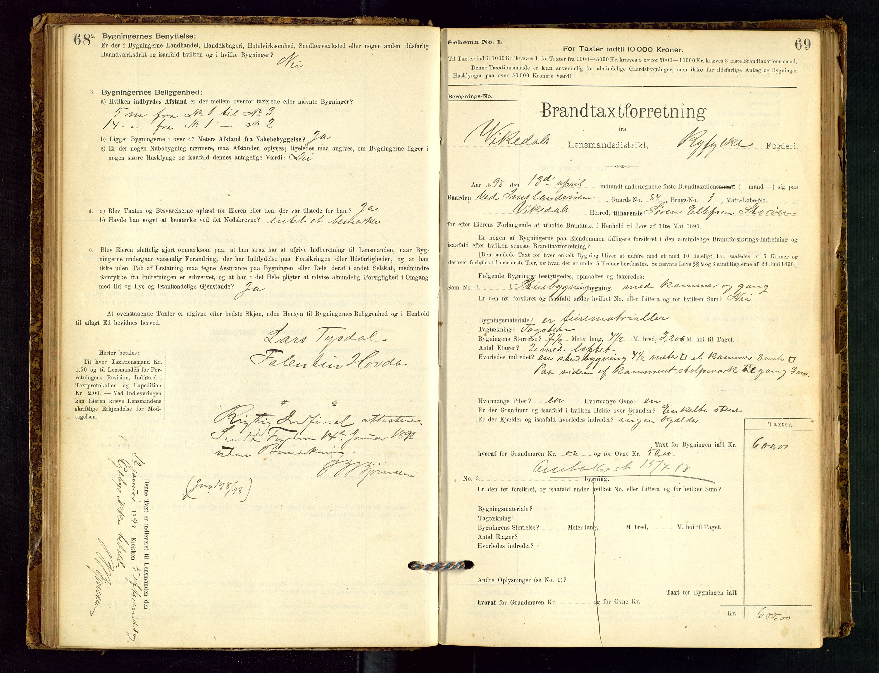 Vikedal lensmannskontor, SAST/A-100179/Gob/L0004: Branntakstprotokoll, 1894-1952, s. 68-69