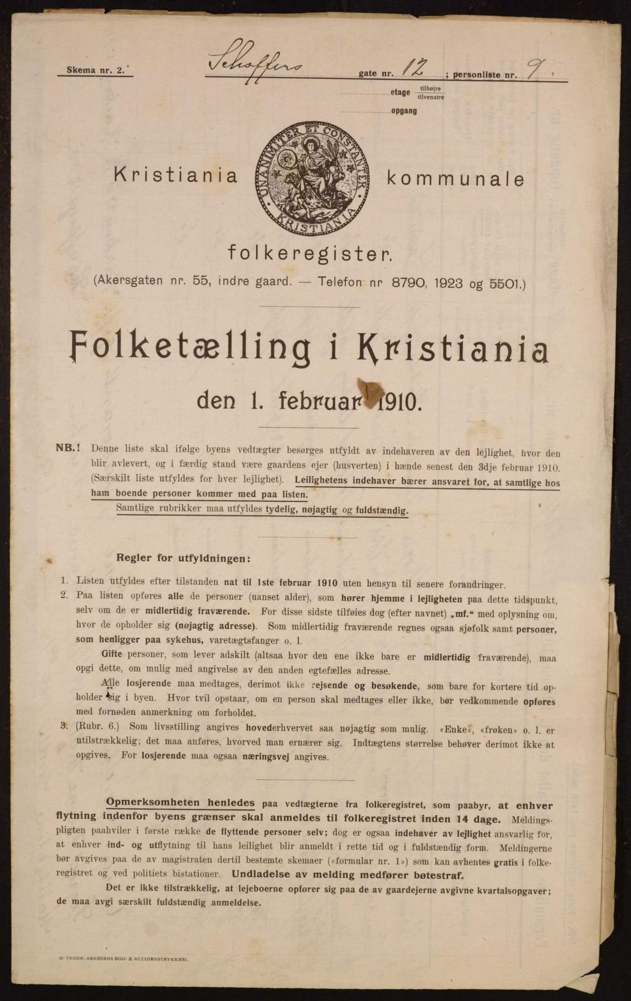 OBA, Kommunal folketelling 1.2.1910 for Kristiania, 1910, s. 89129