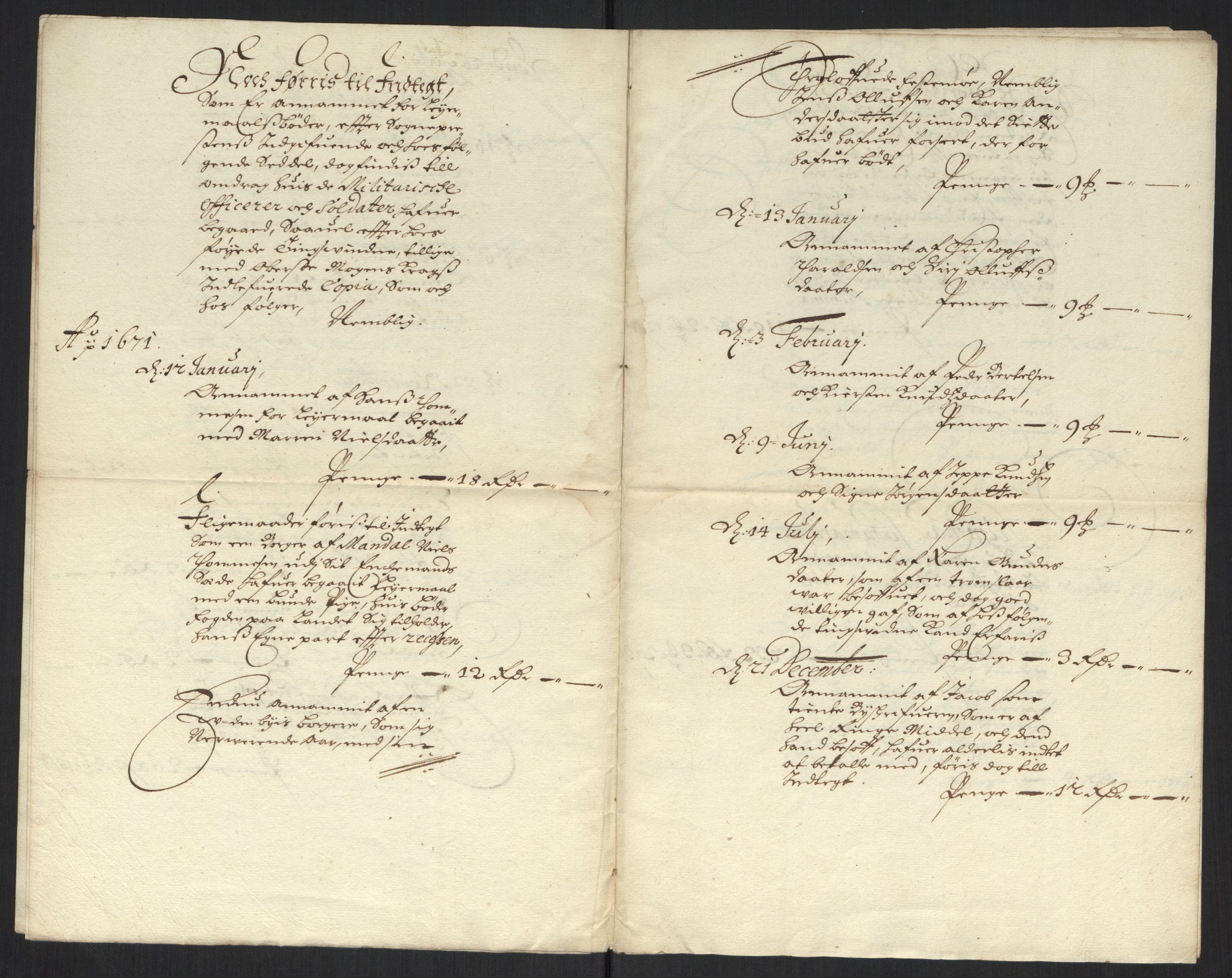 Rentekammeret inntil 1814, Reviderte regnskaper, Byregnskaper, RA/EA-4066/R/Rm/L0284: [M17] Sikt og sakefall, 1658-1680, s. 55