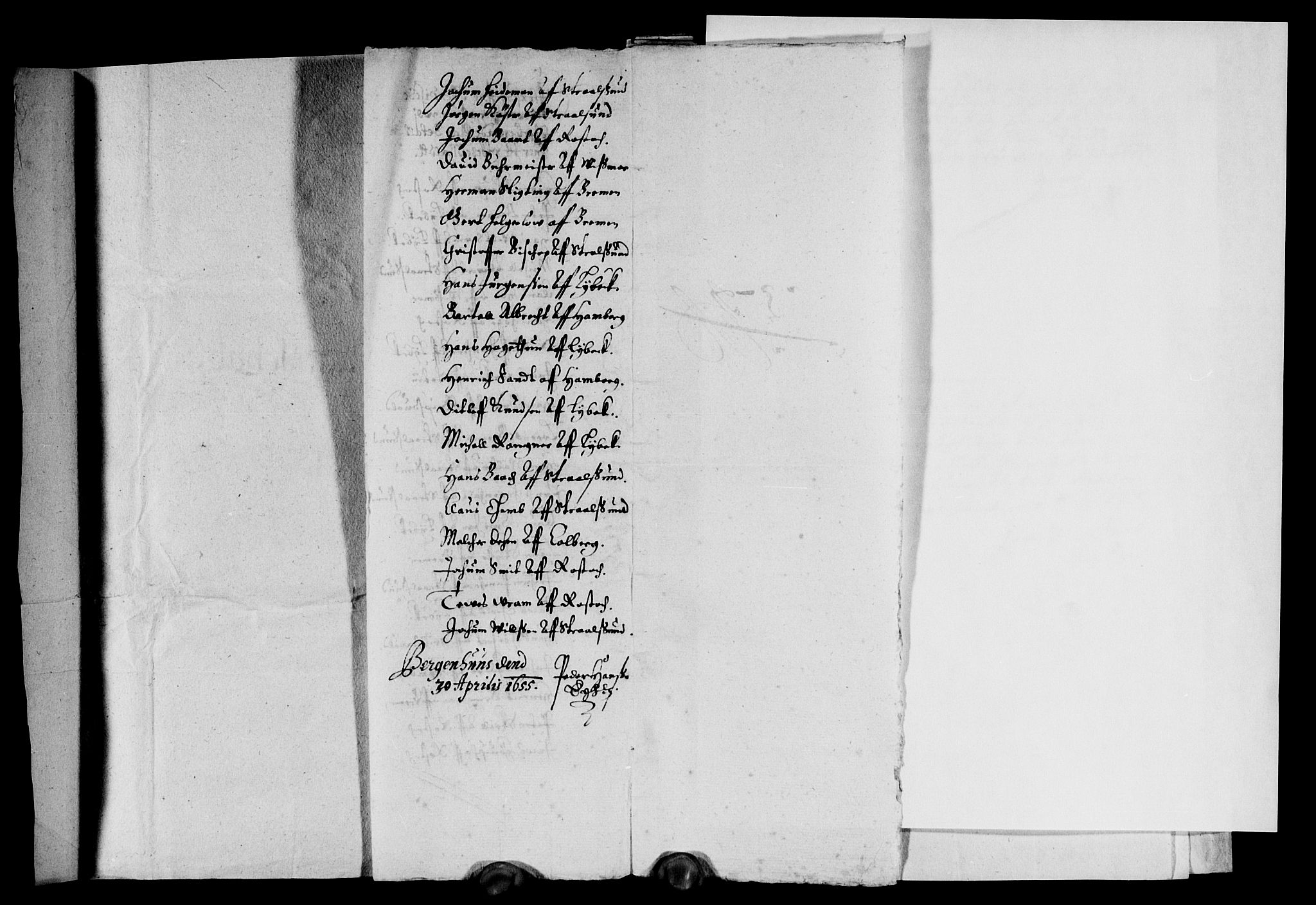 Rentekammeret inntil 1814, Reviderte regnskaper, Lensregnskaper, RA/EA-5023/R/Rb/Rbt/L0128: Bergenhus len, 1654-1655