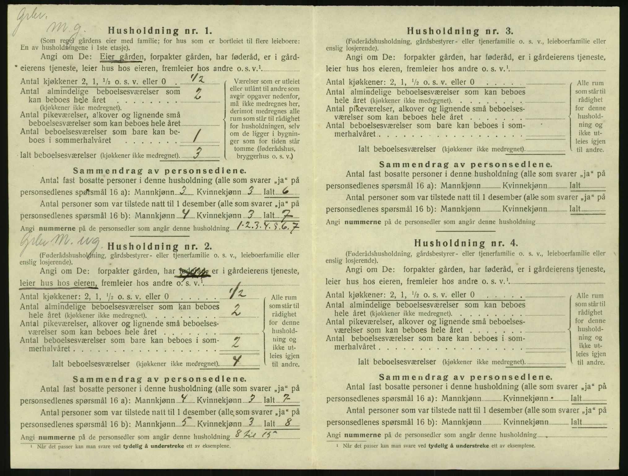 SAK, Folketelling 1920 for 0933 Herefoss herred, 1920, s. 225