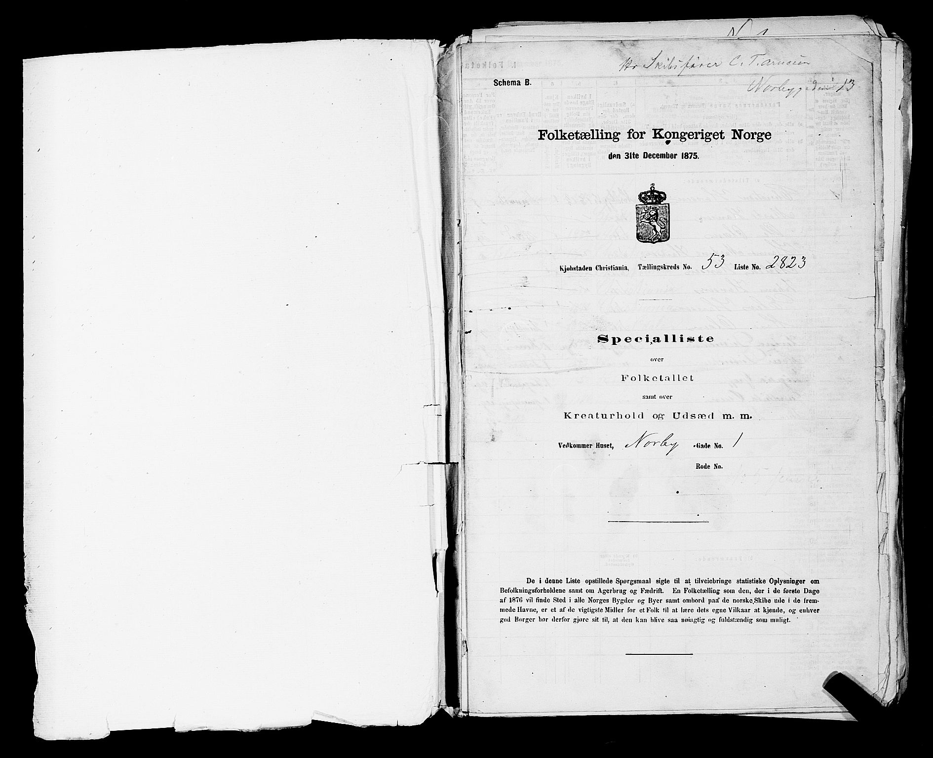 RA, Folketelling 1875 for 0301 Kristiania kjøpstad, 1875, s. 7953