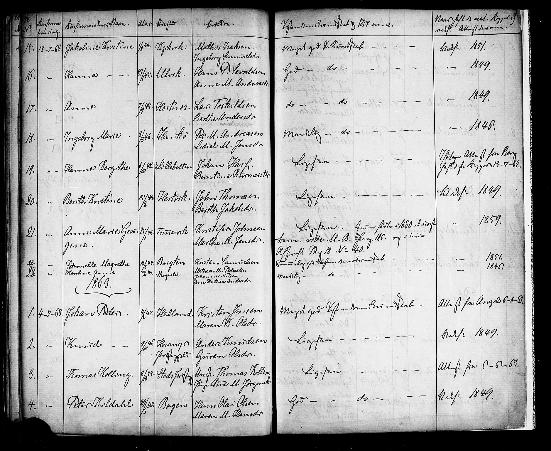 Ministerialprotokoller, klokkerbøker og fødselsregistre - Nordland, AV/SAT-A-1459/861/L0866: Ministerialbok nr. 861A01, 1854-1864