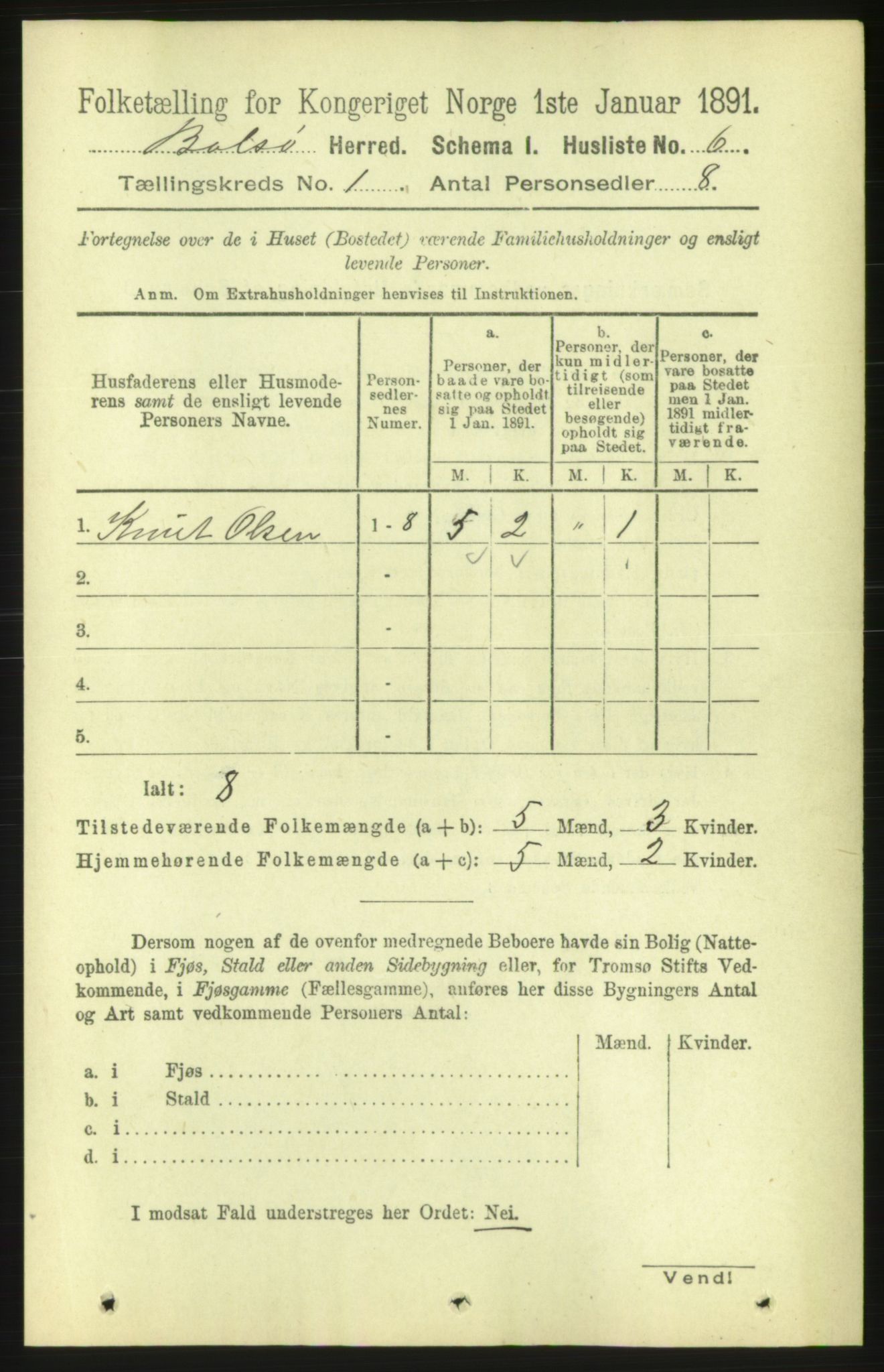 RA, Folketelling 1891 for 1544 Bolsøy herred, 1891, s. 37