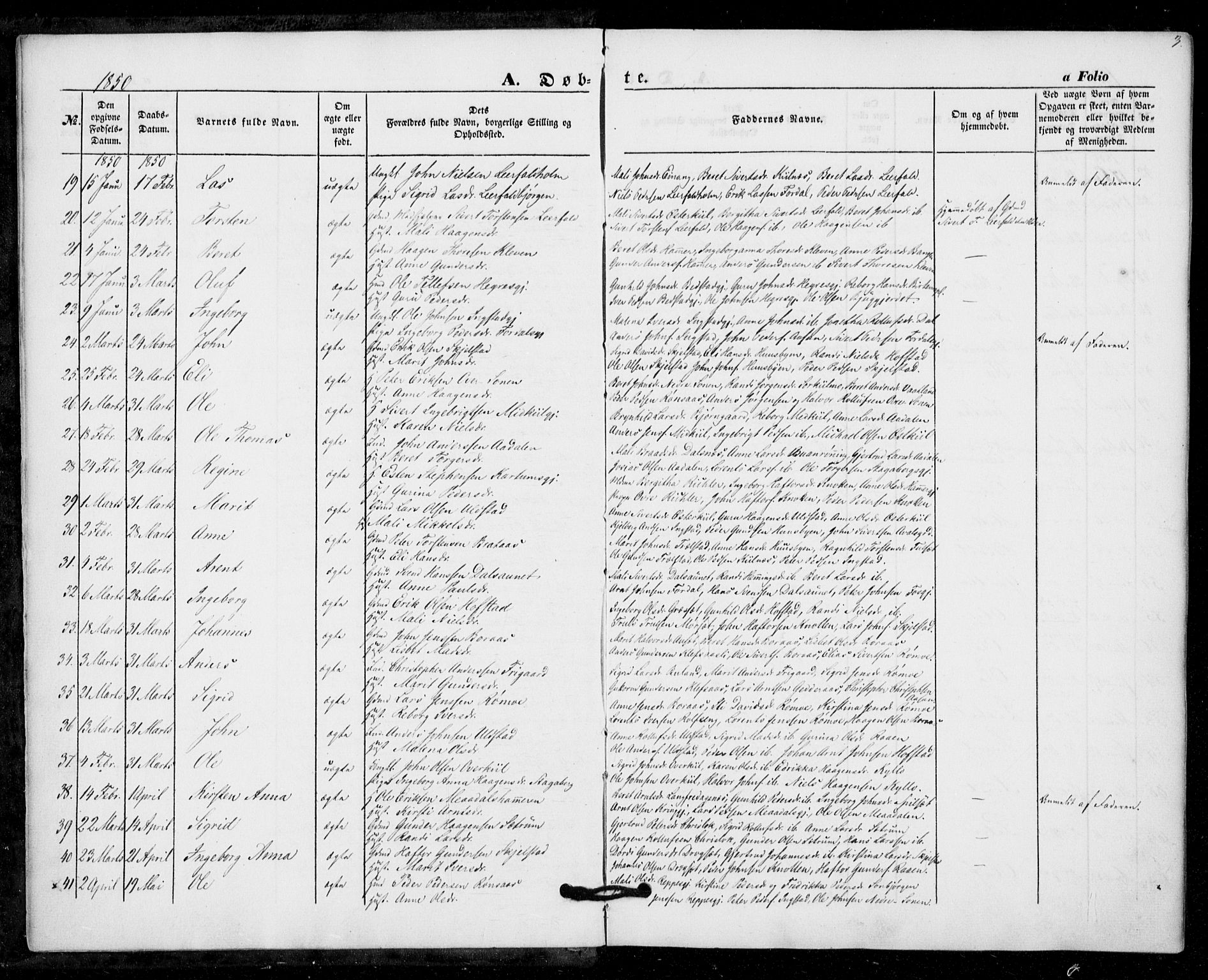 Ministerialprotokoller, klokkerbøker og fødselsregistre - Nord-Trøndelag, SAT/A-1458/703/L0028: Ministerialbok nr. 703A01, 1850-1862, s. 3