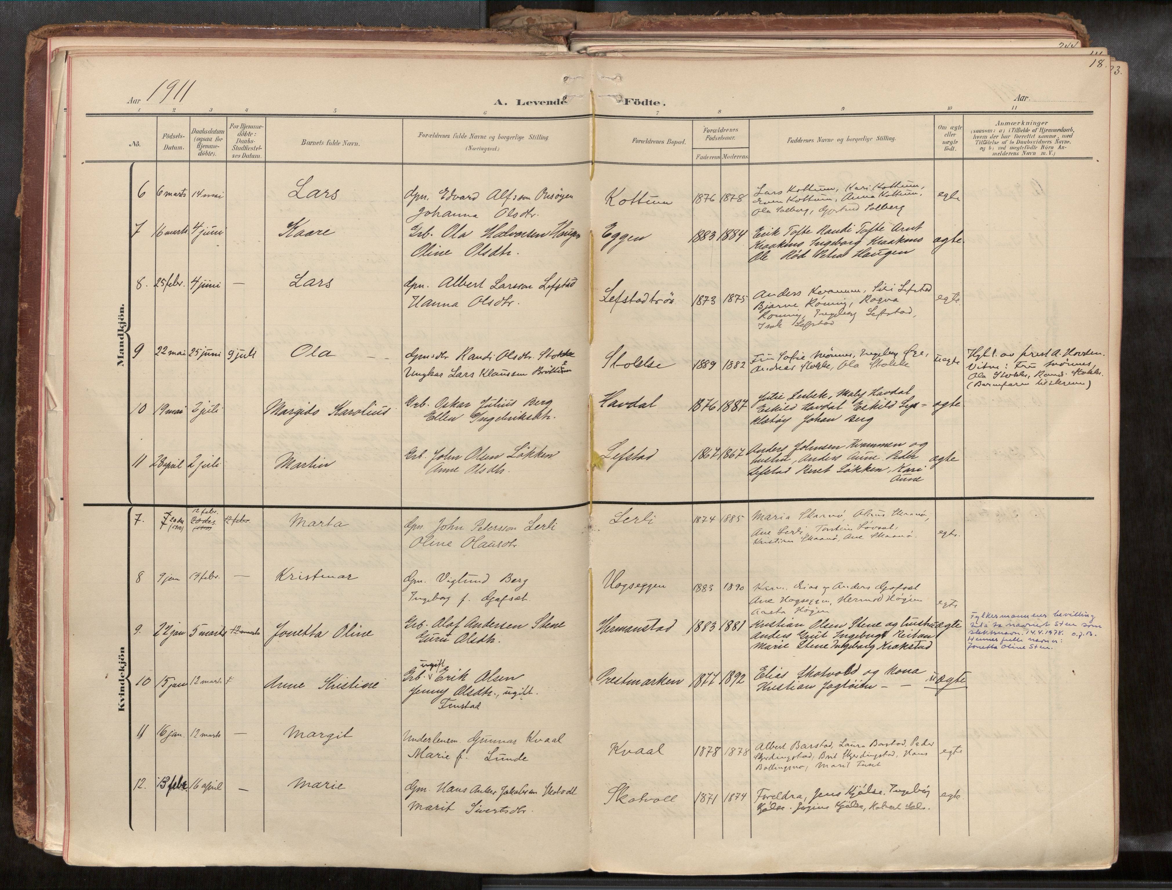 Ministerialprotokoller, klokkerbøker og fødselsregistre - Sør-Trøndelag, AV/SAT-A-1456/691/L1085b: Ministerialbok nr. 691A18, 1908-1930, s. 18