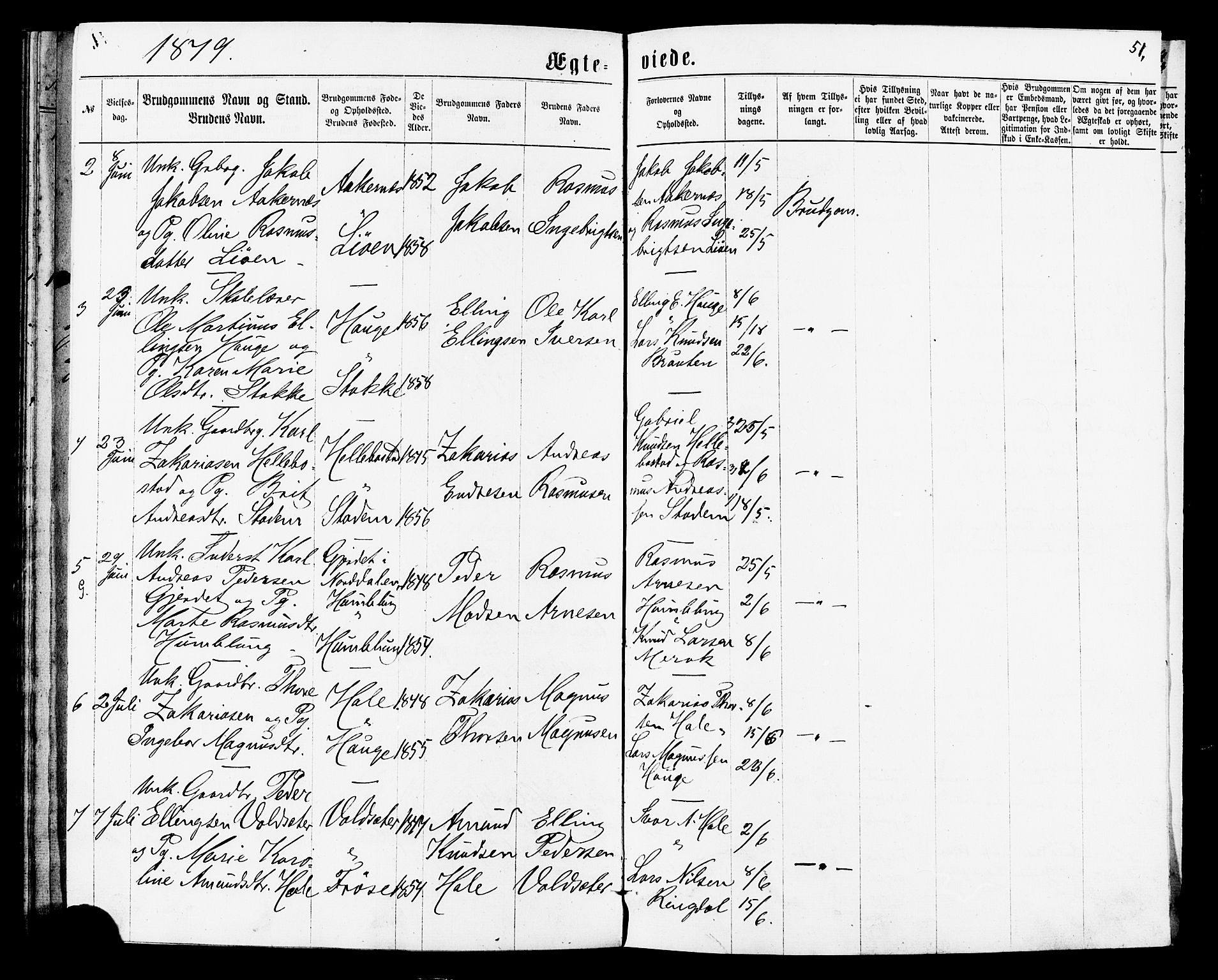 Ministerialprotokoller, klokkerbøker og fødselsregistre - Møre og Romsdal, SAT/A-1454/517/L0224: Ministerialbok nr. 517A04, 1853-1880, s. 51