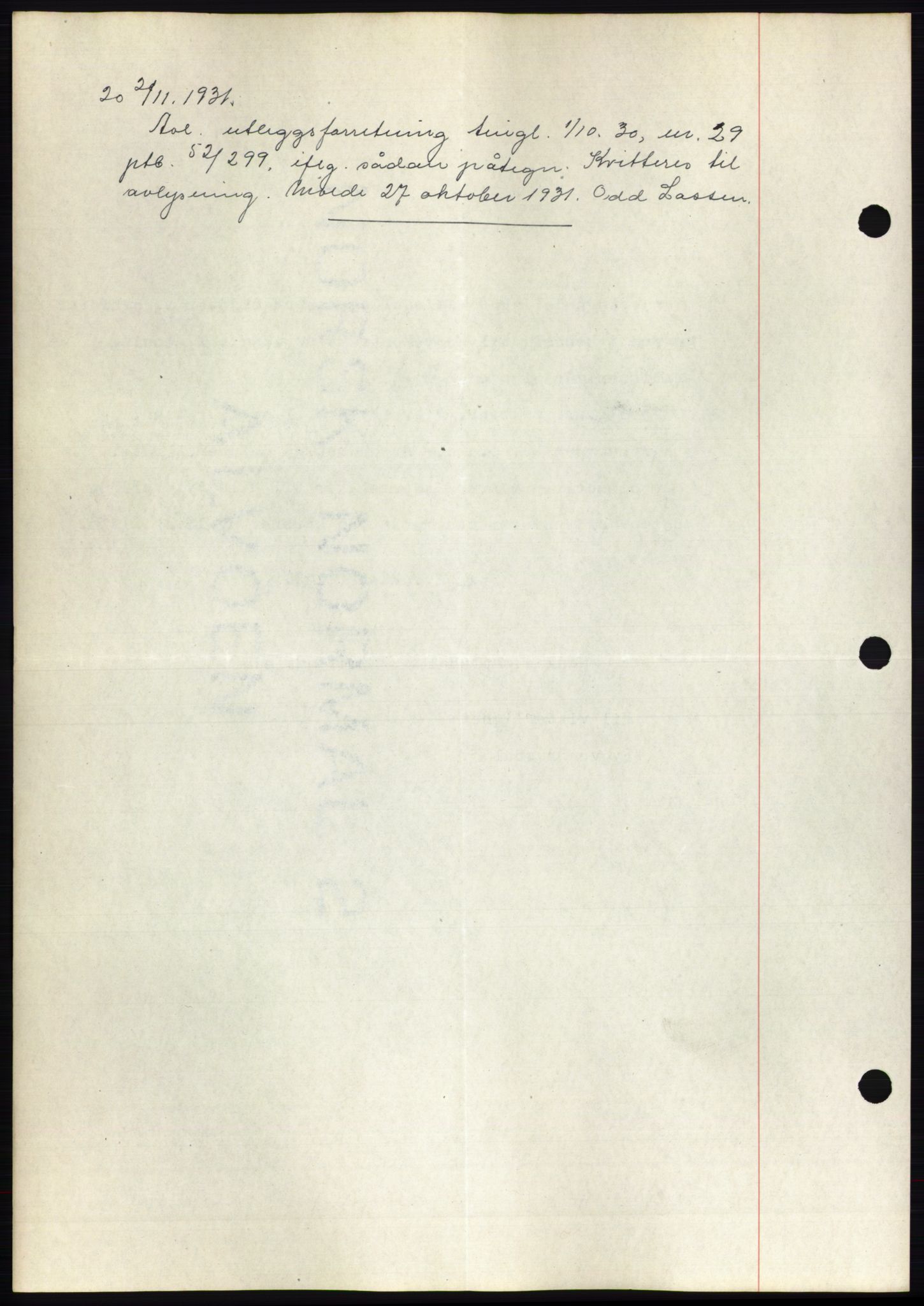 Romsdal sorenskriveri, AV/SAT-A-4149/1/2/2C/L0060: Pantebok nr. 54, 1931-1932, Tingl.dato: 02.11.1931