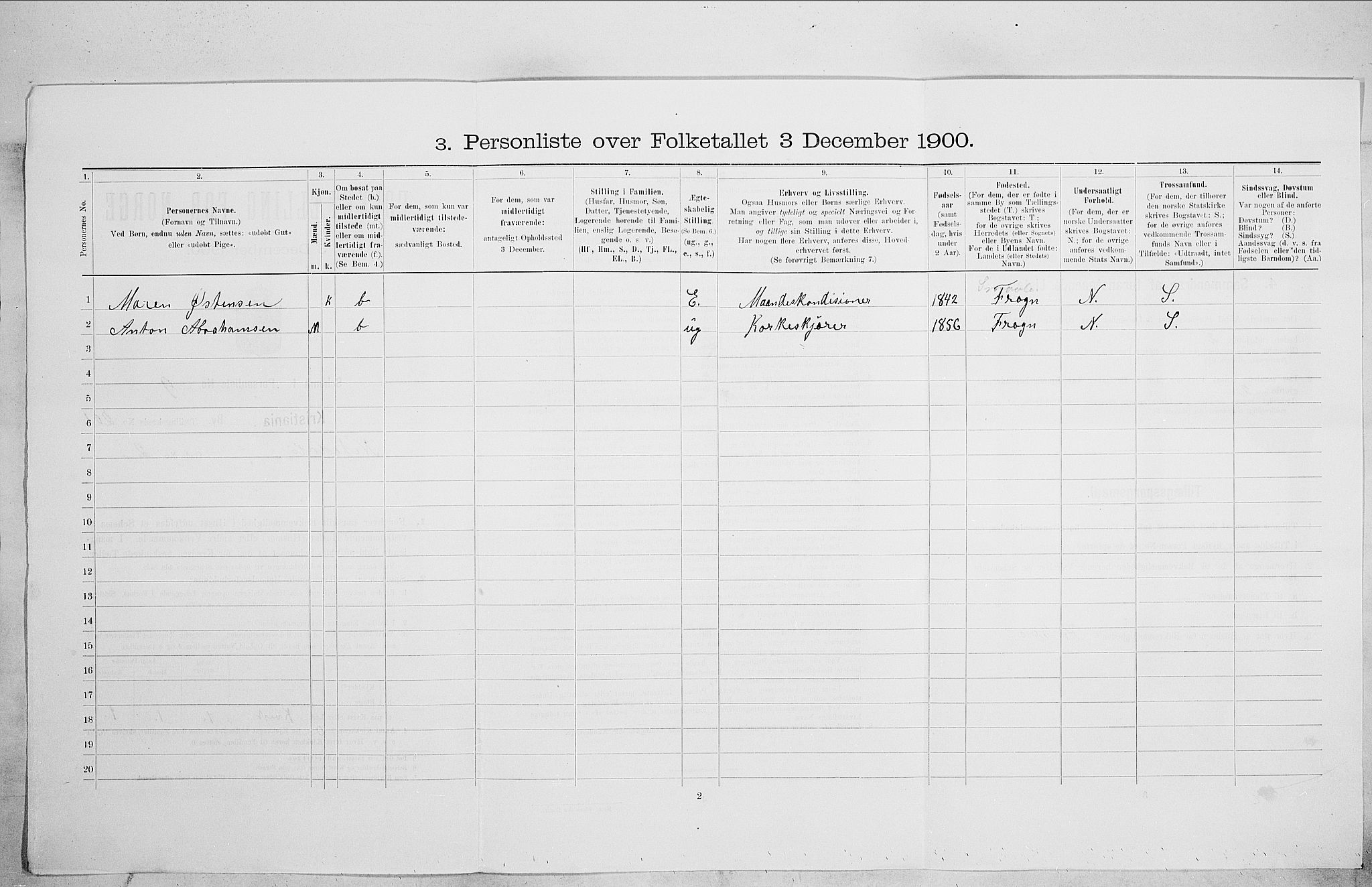 SAO, Folketelling 1900 for 0301 Kristiania kjøpstad, 1900, s. 64452