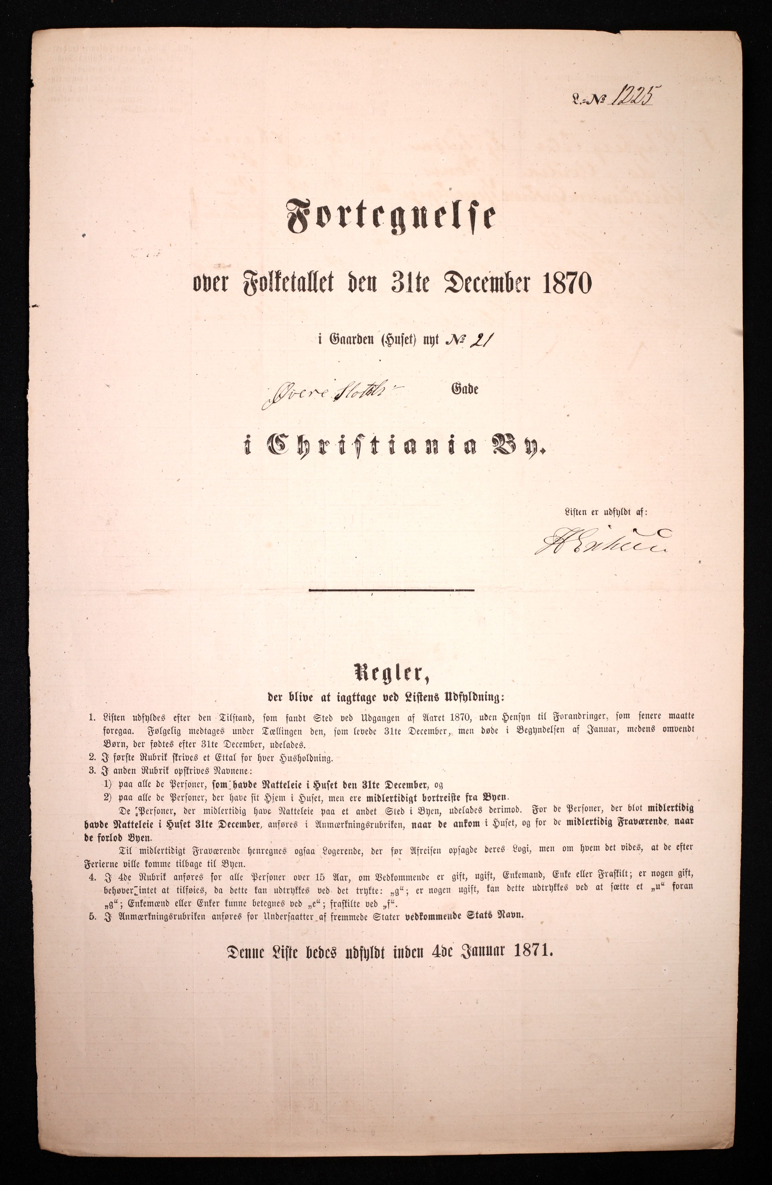 RA, Folketelling 1870 for 0301 Kristiania kjøpstad, 1870, s. 4731