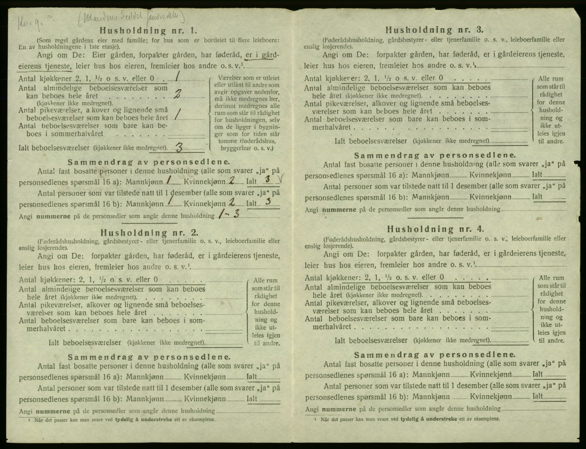 SAB, Folketelling 1920 for 1228 Odda herred, 1920, s. 650