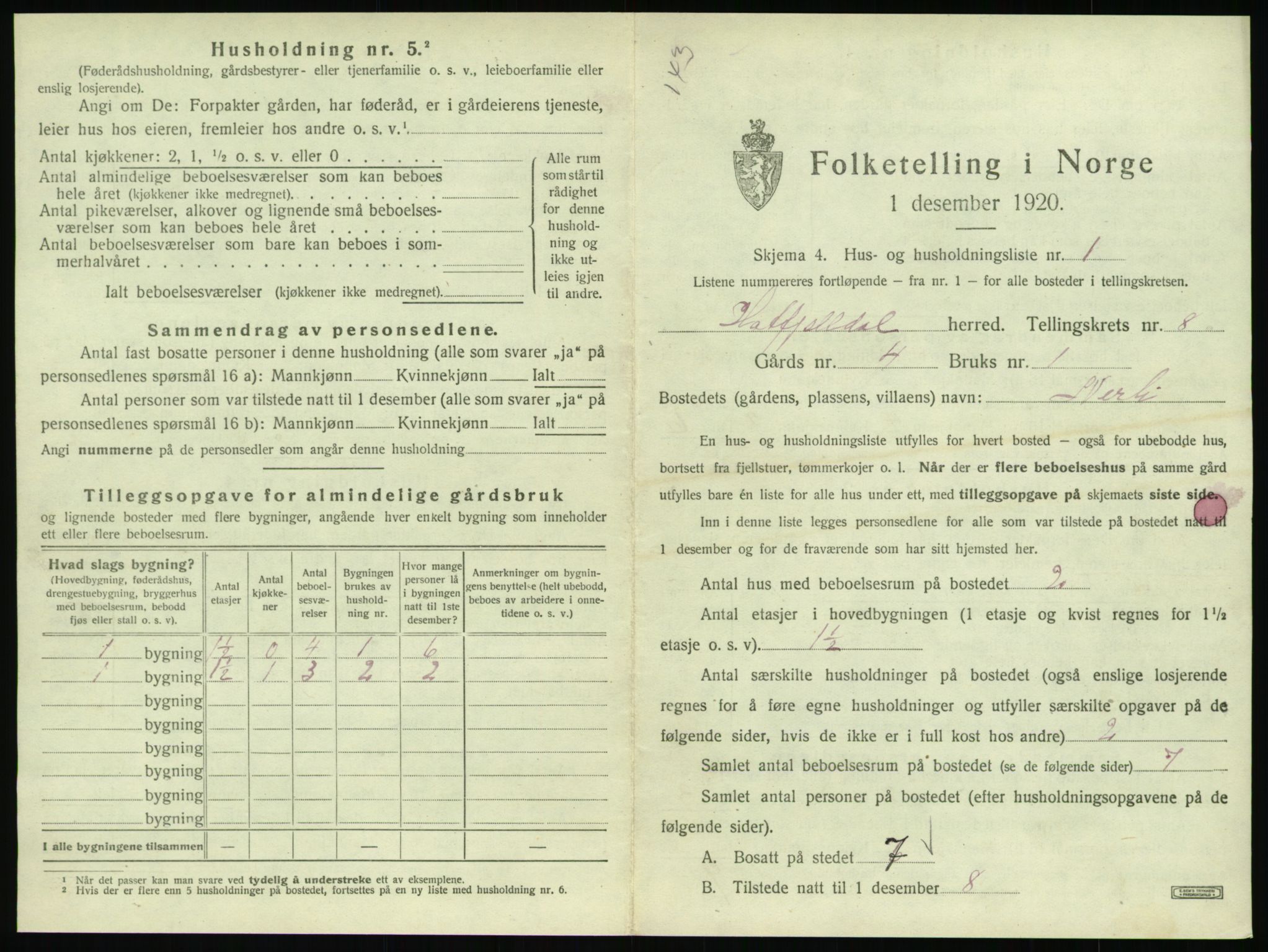 SAT, Folketelling 1920 for 1826 Hattfjelldal herred, 1920, s. 242