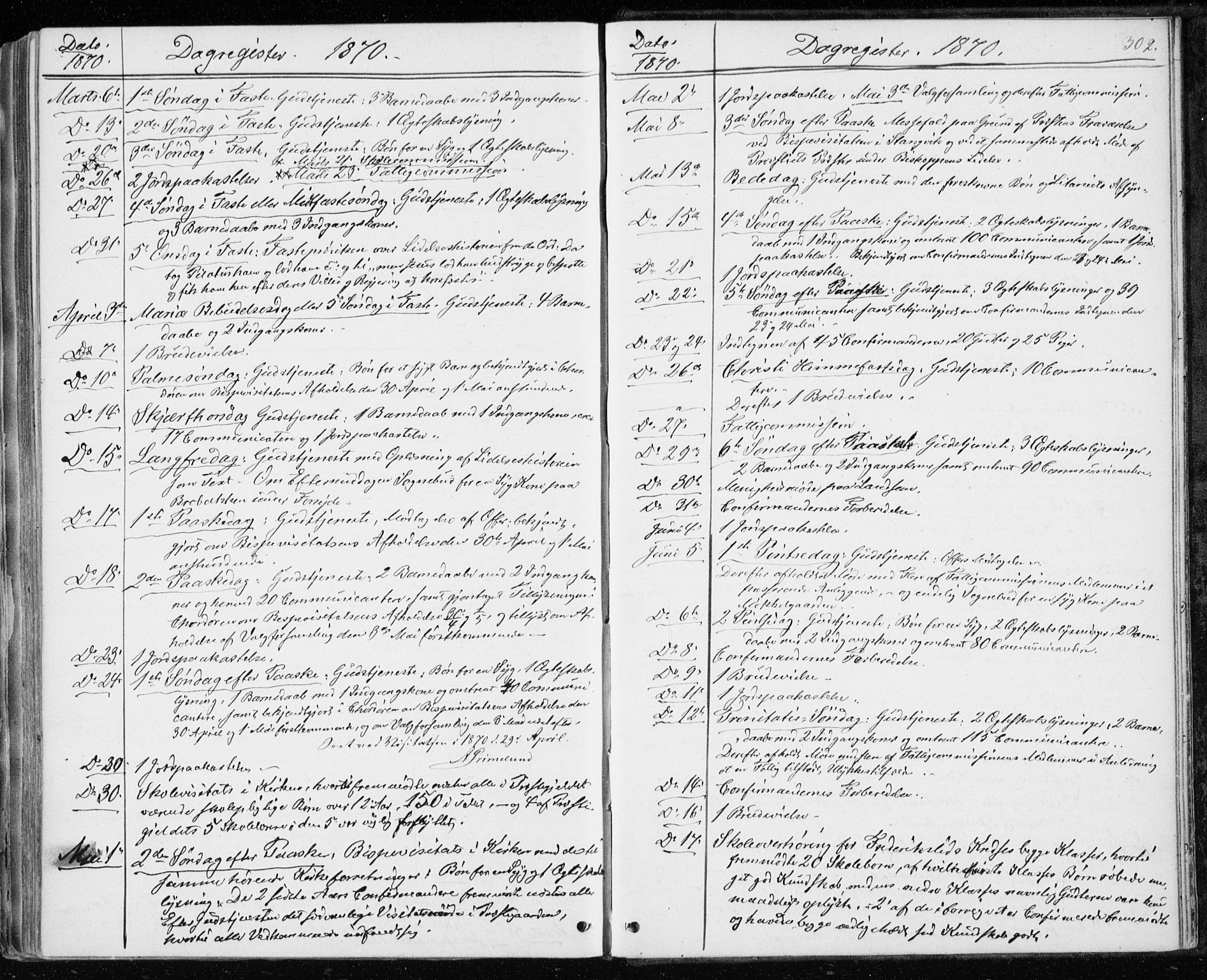 Ministerialprotokoller, klokkerbøker og fødselsregistre - Møre og Romsdal, AV/SAT-A-1454/598/L1067: Ministerialbok nr. 598A01, 1858-1871, s. 302