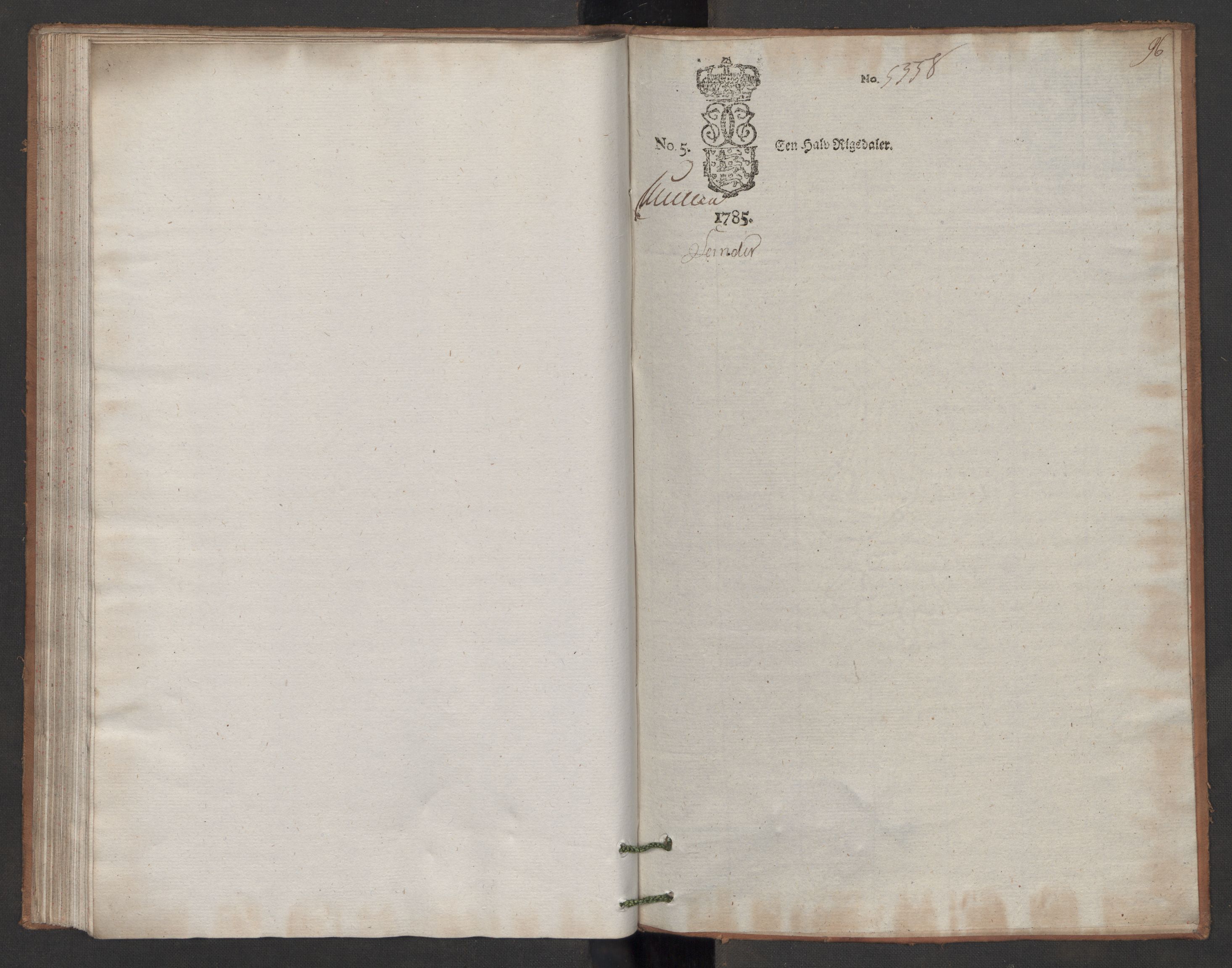 Generaltollkammeret, tollregnskaper, AV/RA-EA-5490/R06/L0165/0002: Tollregnskaper Kristiania / Inngående hovedtollbok Slependen, 1786