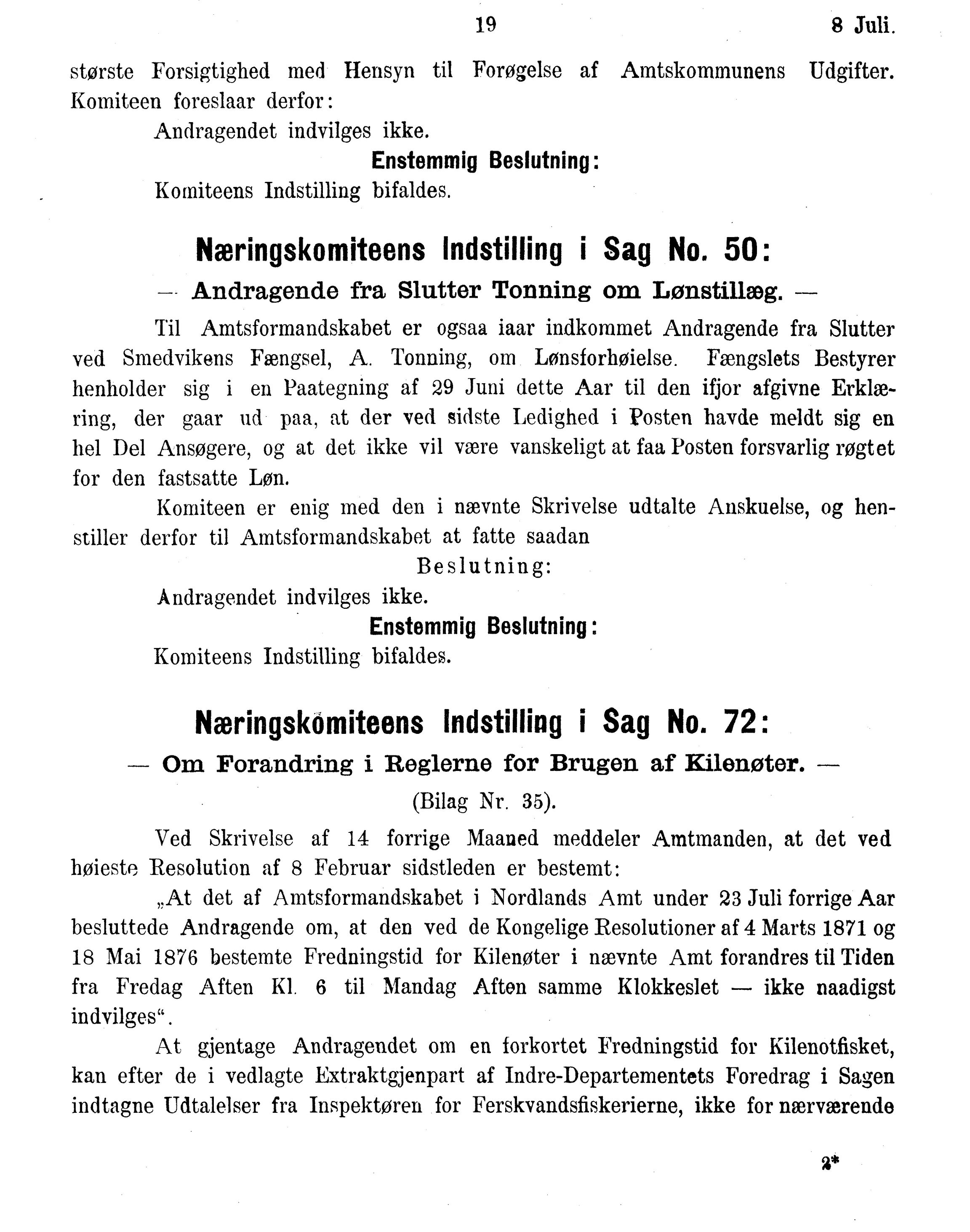 Nordland Fylkeskommune. Fylkestinget, AIN/NFK-17/176/A/Ac/L0015: Fylkestingsforhandlinger 1886-1890, 1886-1890