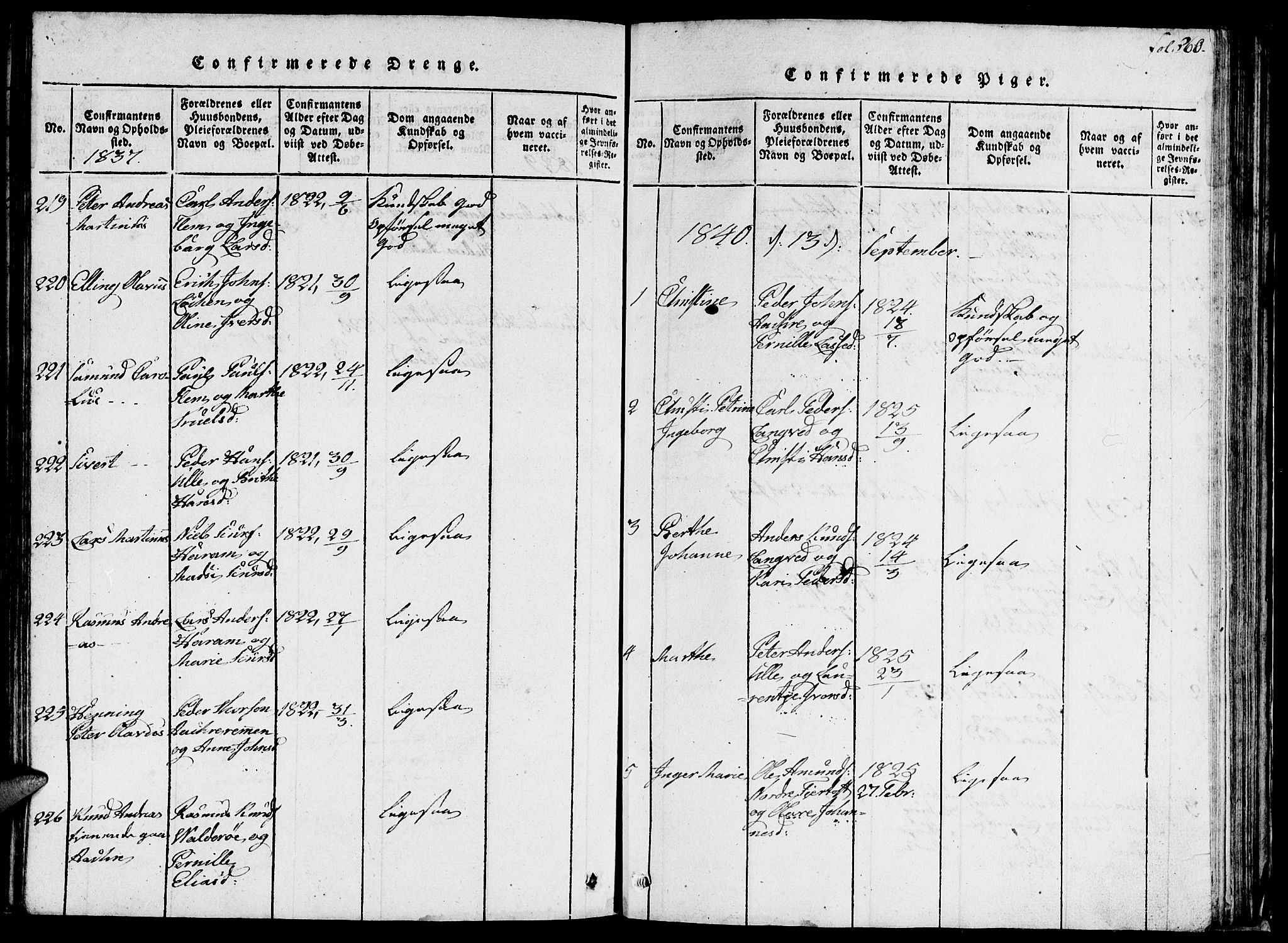 Ministerialprotokoller, klokkerbøker og fødselsregistre - Møre og Romsdal, SAT/A-1454/536/L0506: Klokkerbok nr. 536C01, 1818-1859, s. 260
