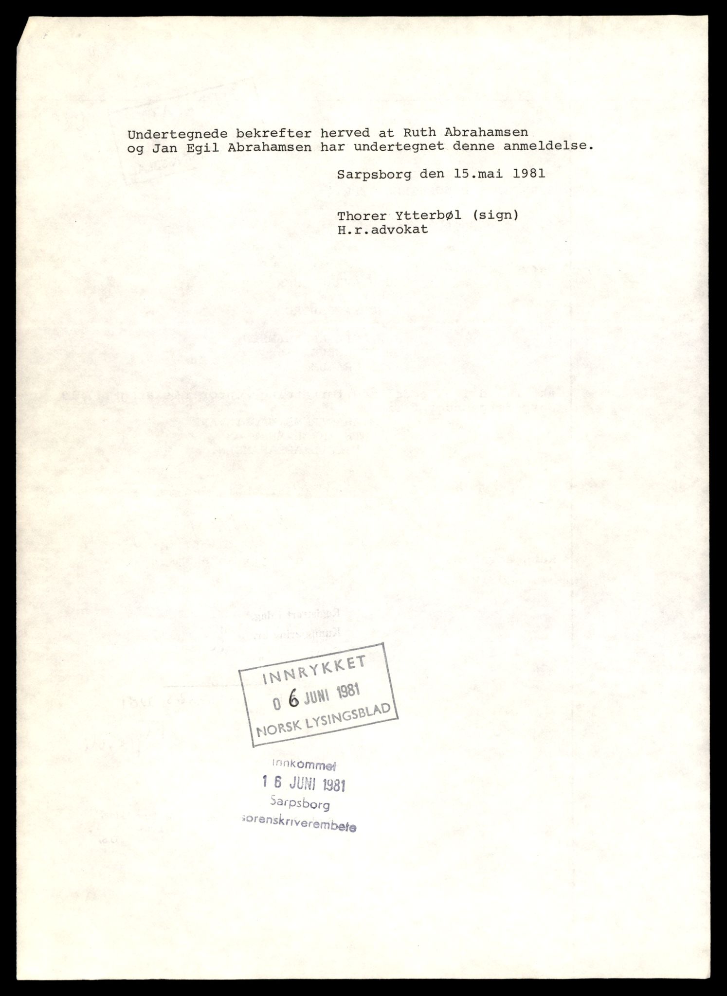 Sarpsborg tingrett, SAT/A-10471a/K/Kb/Kbe/L0002: Enkeltmannsforetak, E - J, 1890-1989, s. 2