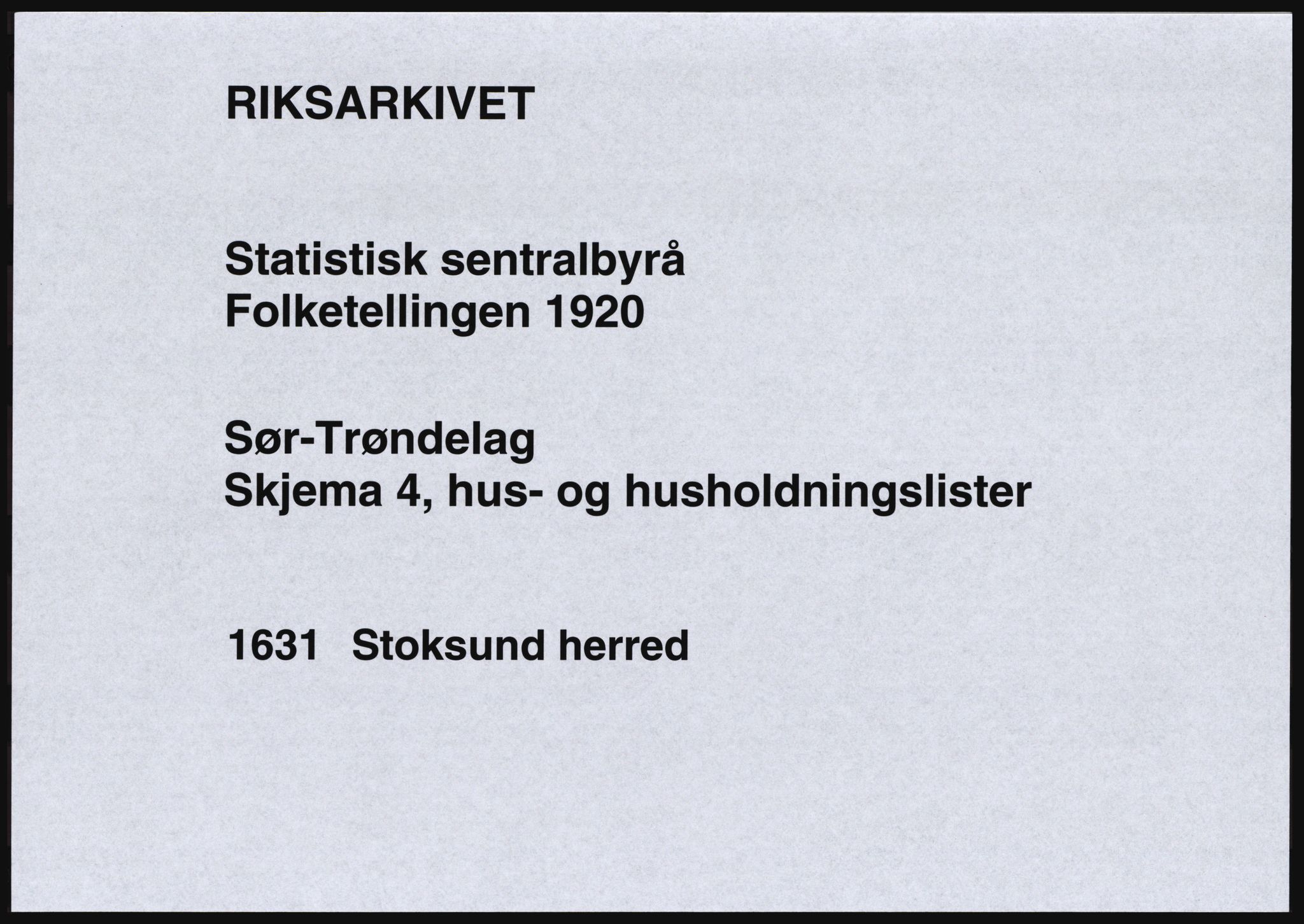 SAT, Folketelling 1920 for 1631 Stoksund herred, 1920, s. 26