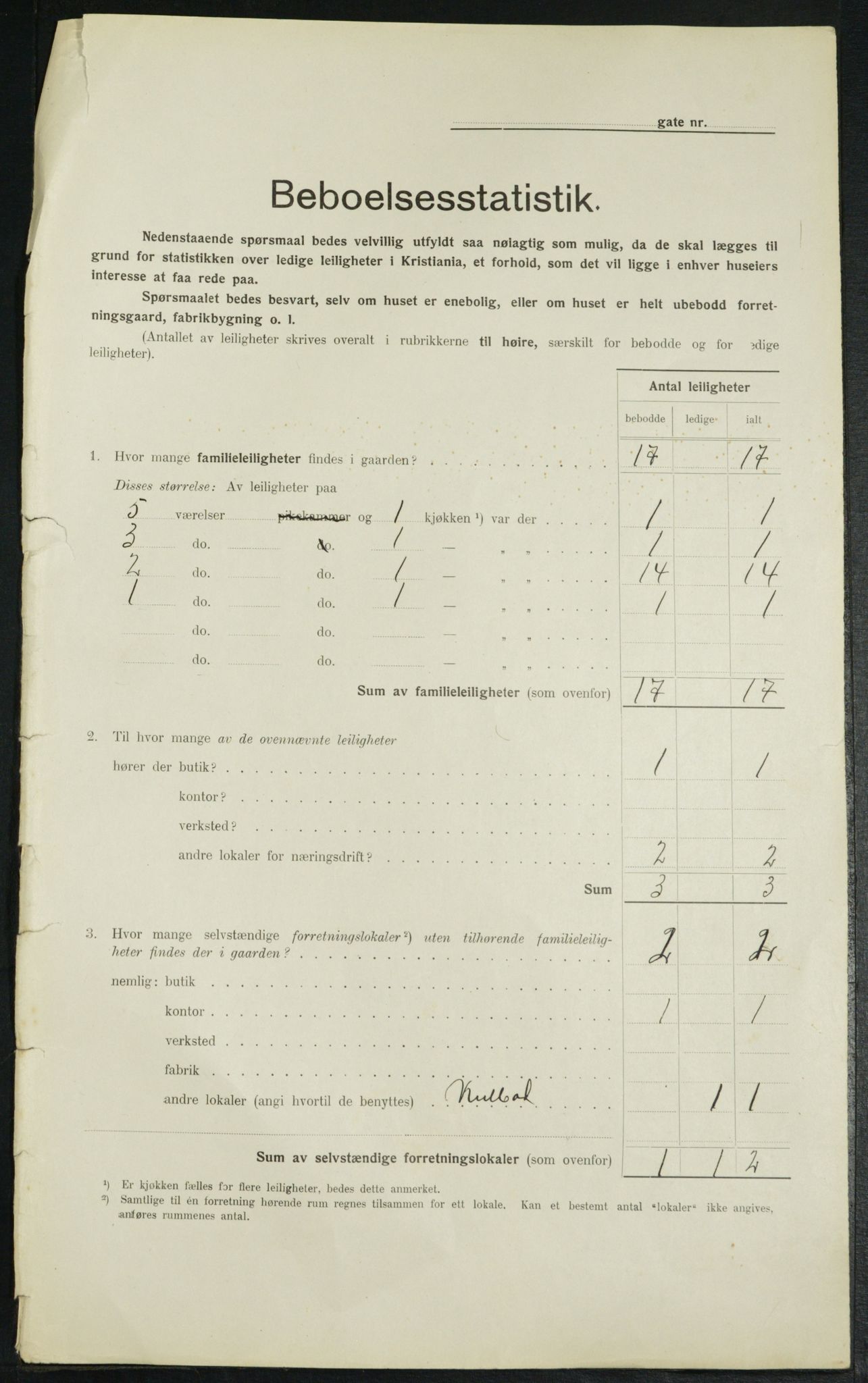 OBA, Kommunal folketelling 1.2.1914 for Kristiania, 1914, s. 128362