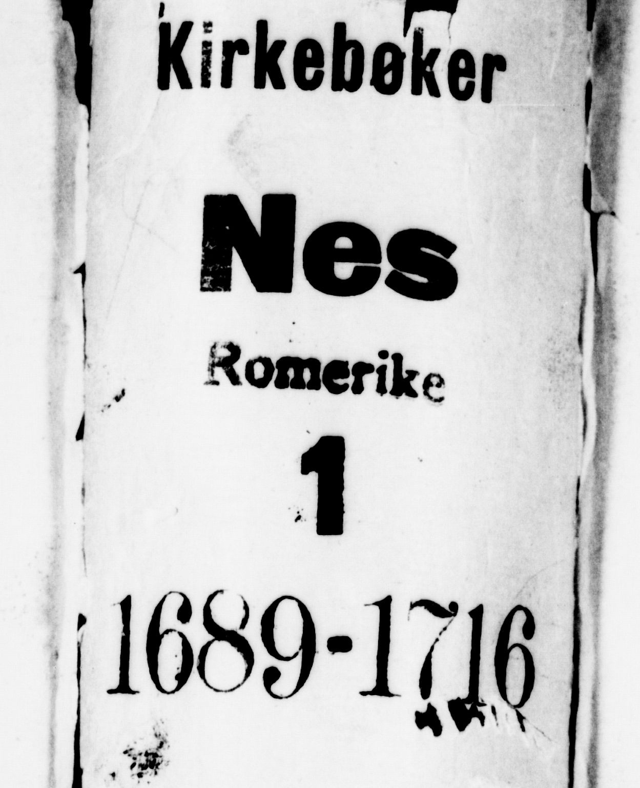 Nes prestekontor Kirkebøker, SAO/A-10410/F/Fa/L0001: Ministerialbok nr. I 1, 1689-1716