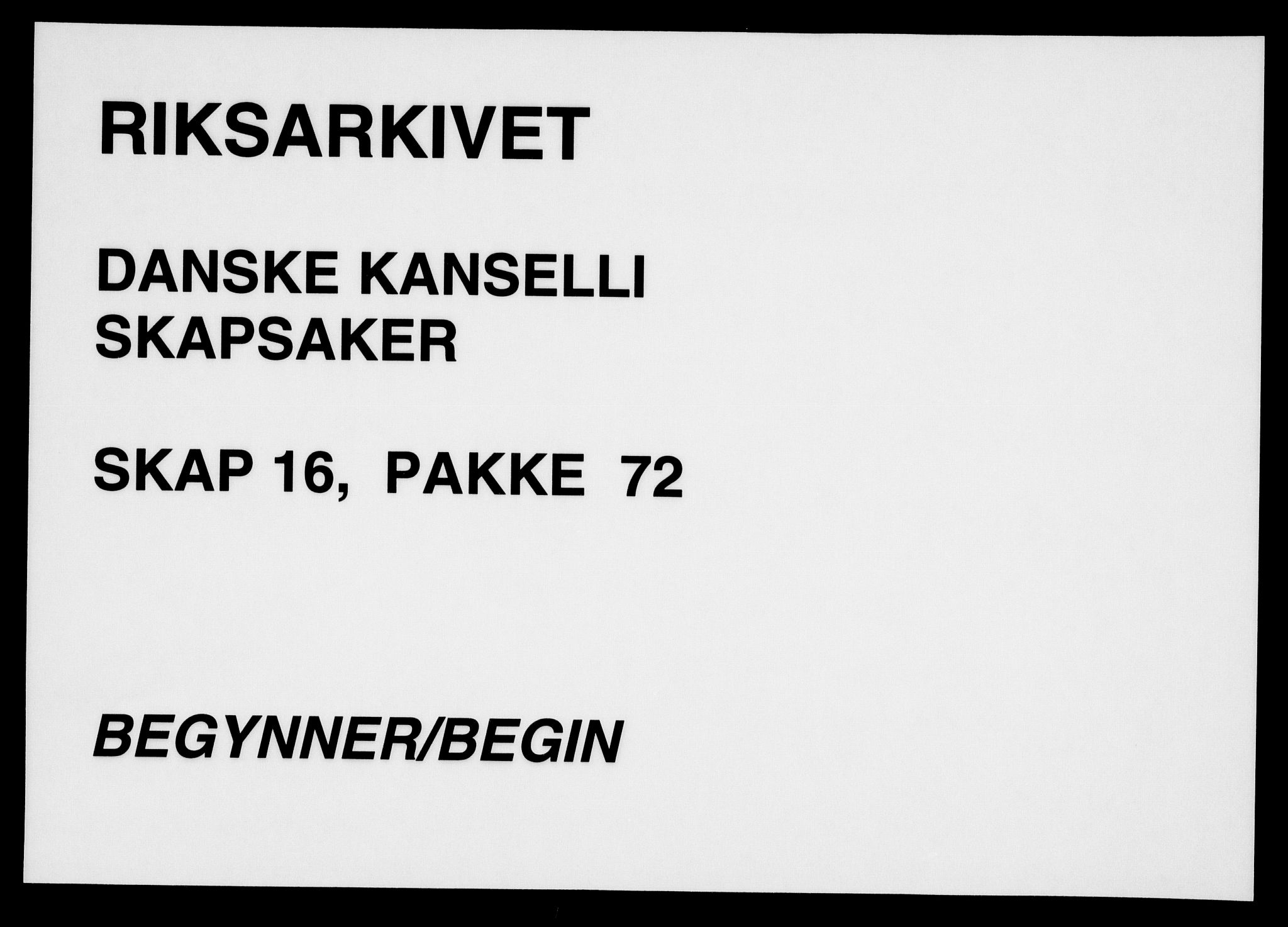 Danske Kanselli, Skapsaker, AV/RA-EA-4061/F/L0125: Skap 16, pakke 69-73, 1782-1794, s. 385