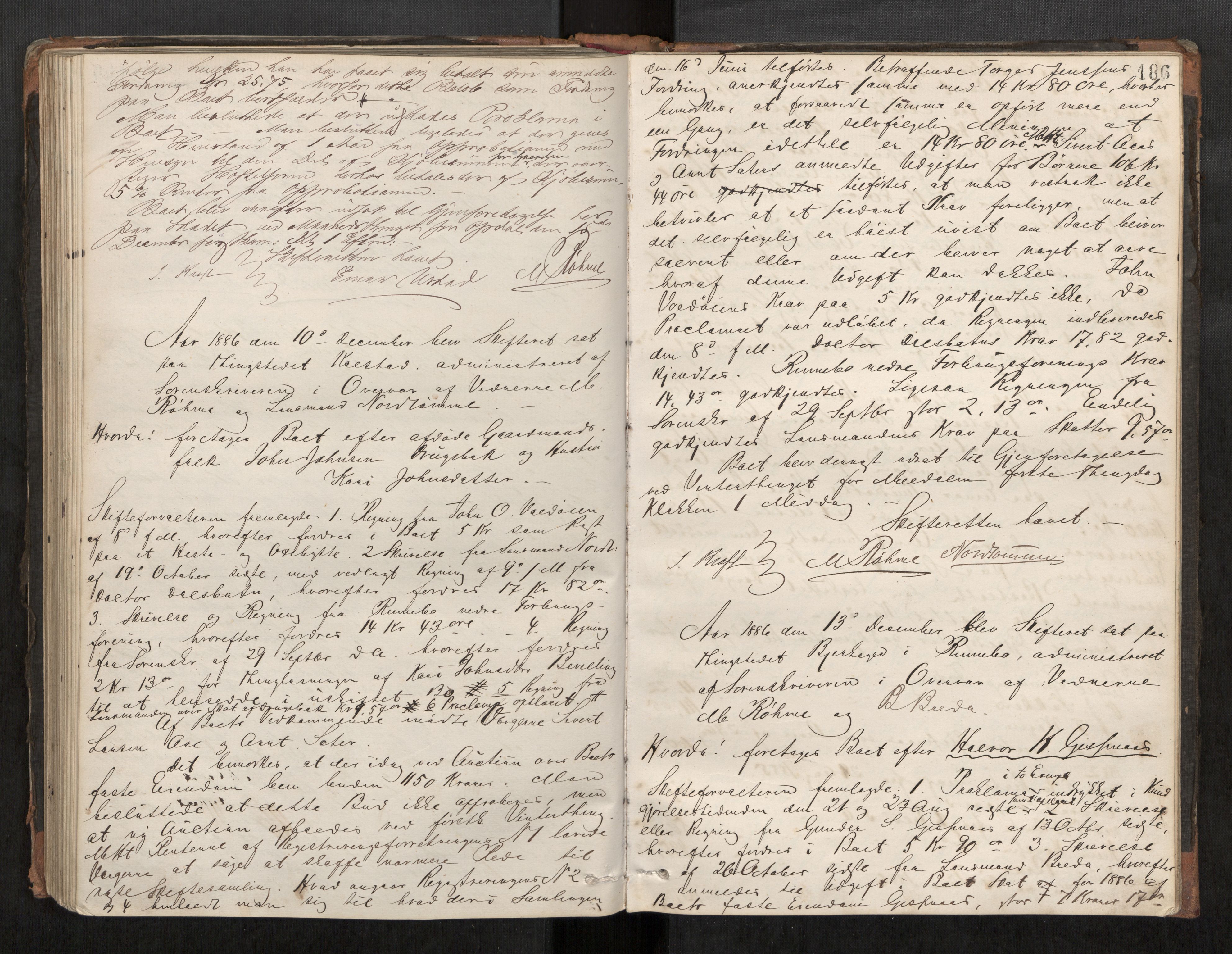 Orkdal sorenskriveri, AV/SAT-A-4169/1/3/3B/L0007: Skiftebehandlingsprotokoll, 1876-1888, s. 186