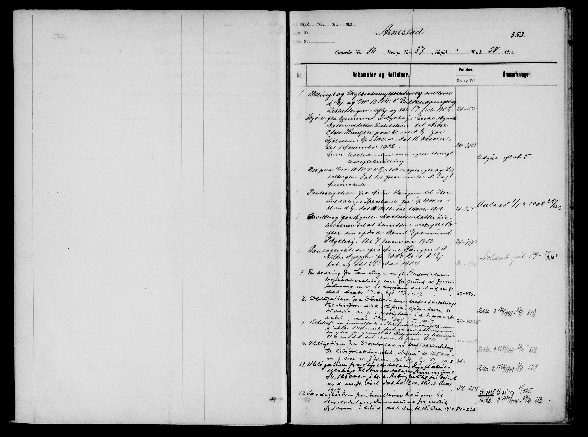 Sør-Østerdal sorenskriveri, AV/SAH-TING-018/H/Ha/Had/L0058B: Panteregister nr. 1B, 1850-1950, s. 352