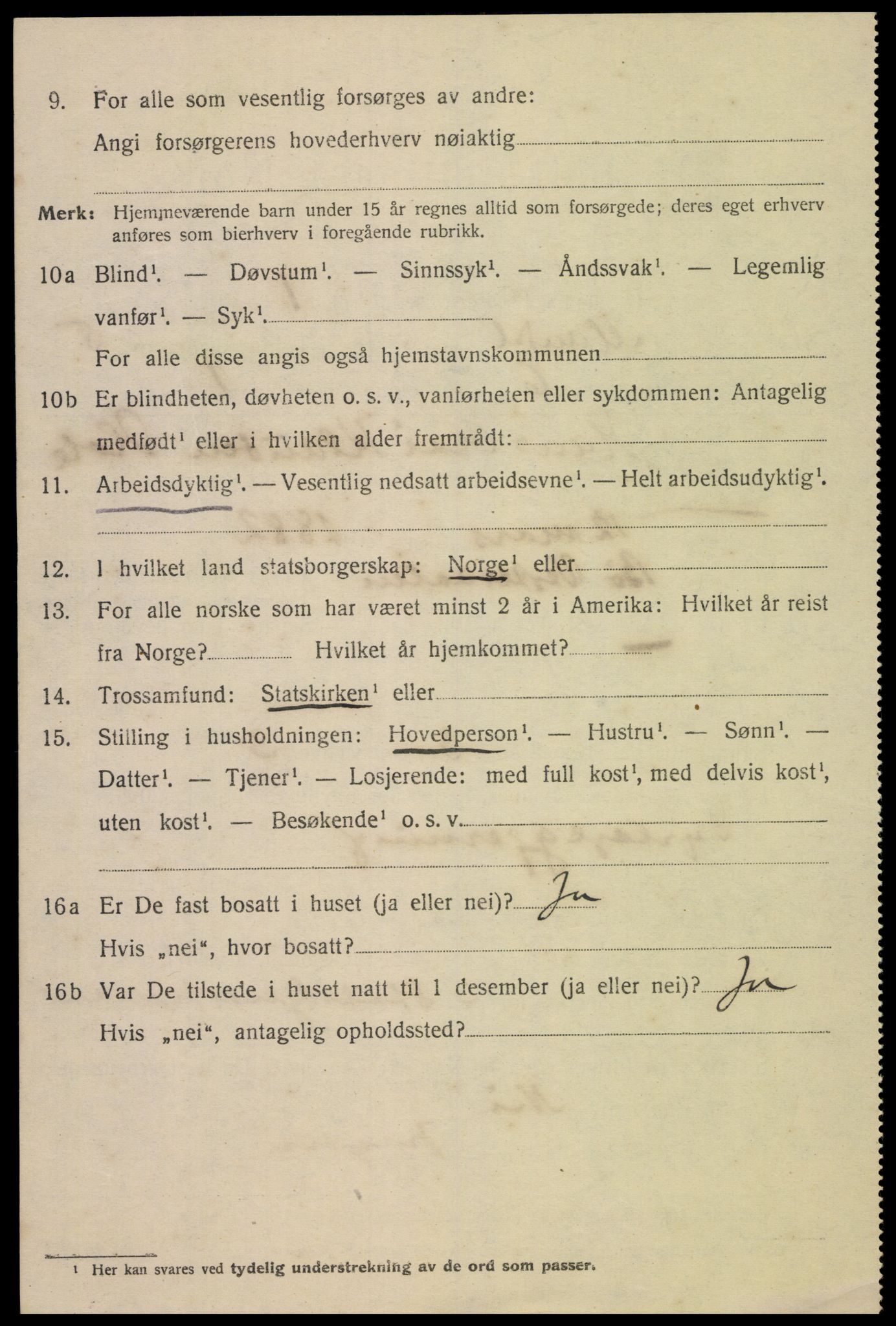 SAK, Folketelling 1920 for 1002 Mandal ladested, 1920, s. 8254