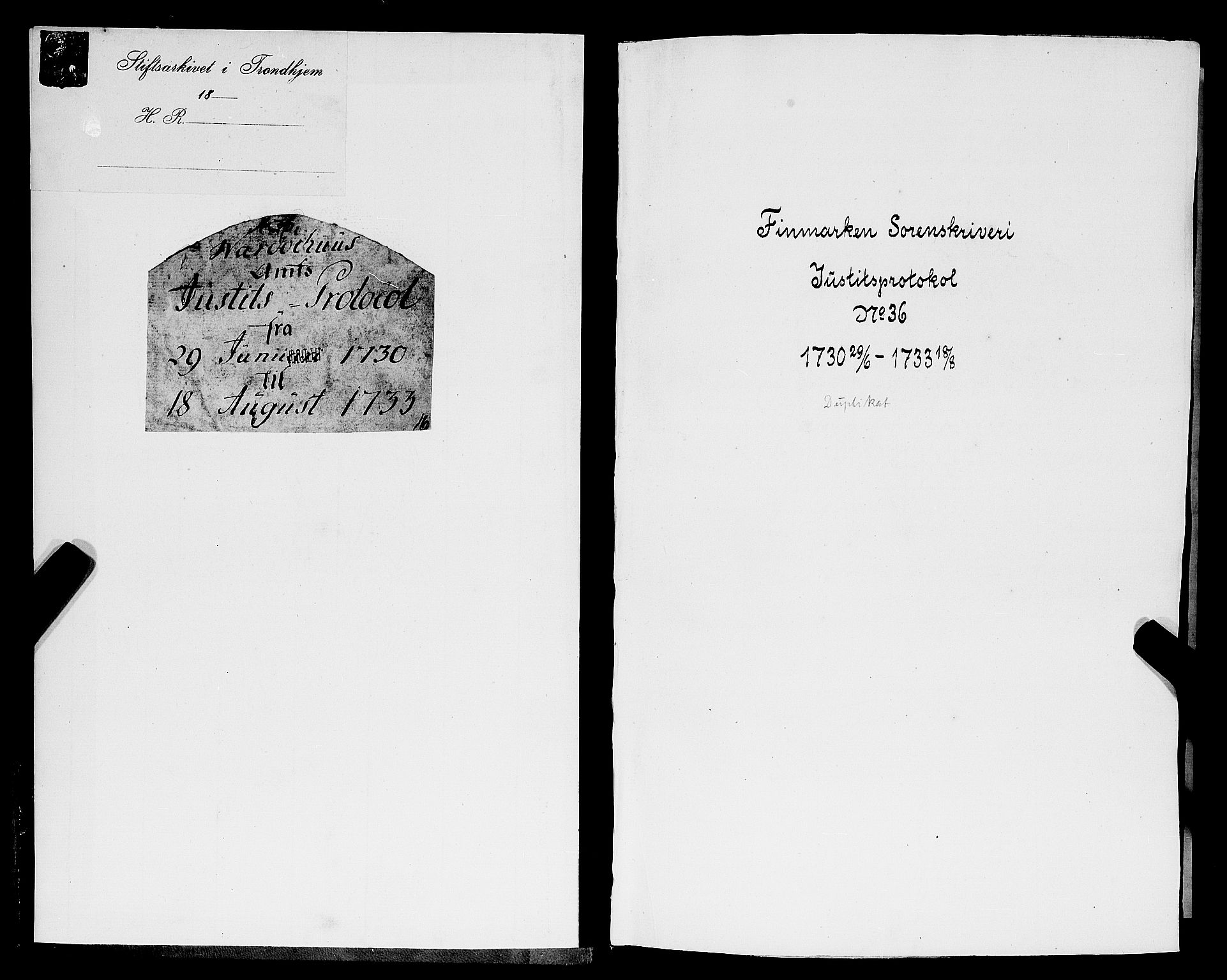 Finnmark sorenskriveri, SATØ/S-0053/F/Fa/L0040: Justisprotokoller. Duplikat, 1730-1733