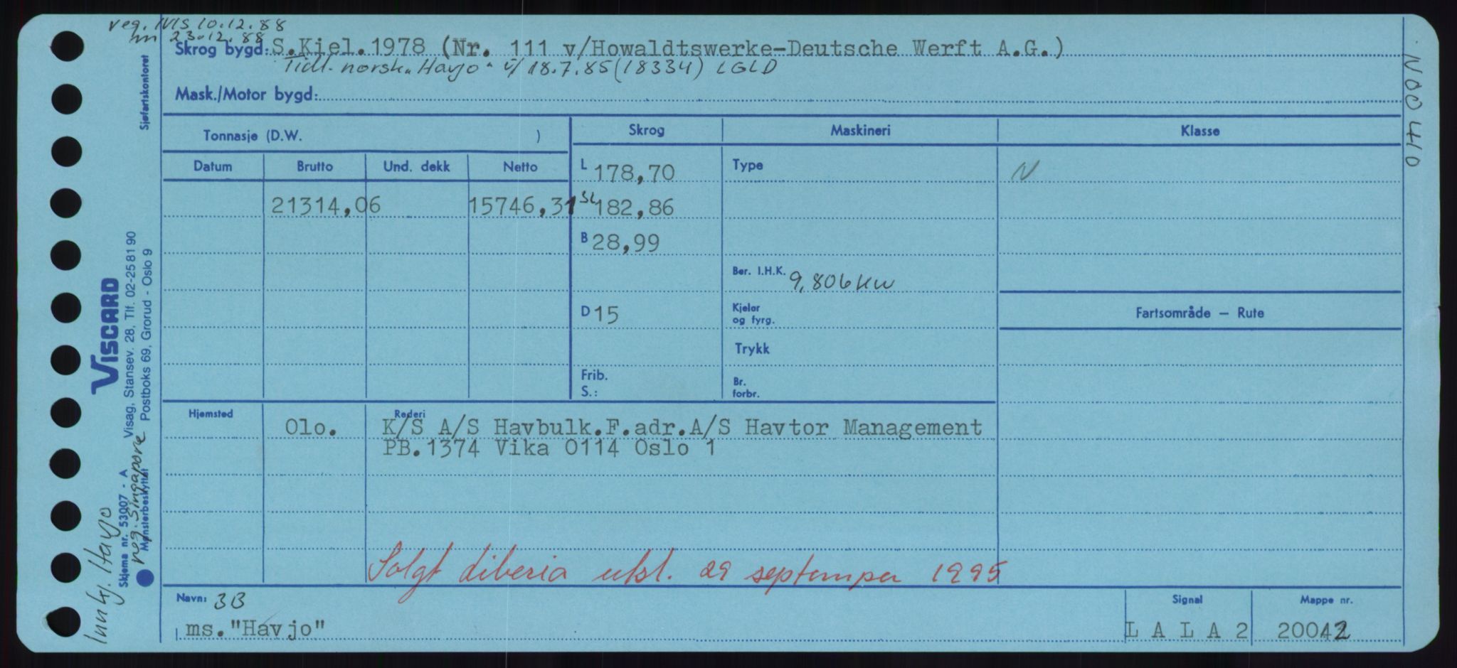 Sjøfartsdirektoratet med forløpere, Skipsmålingen, RA/S-1627/H/Hd/L0014: Fartøy, H-Havl, s. 587