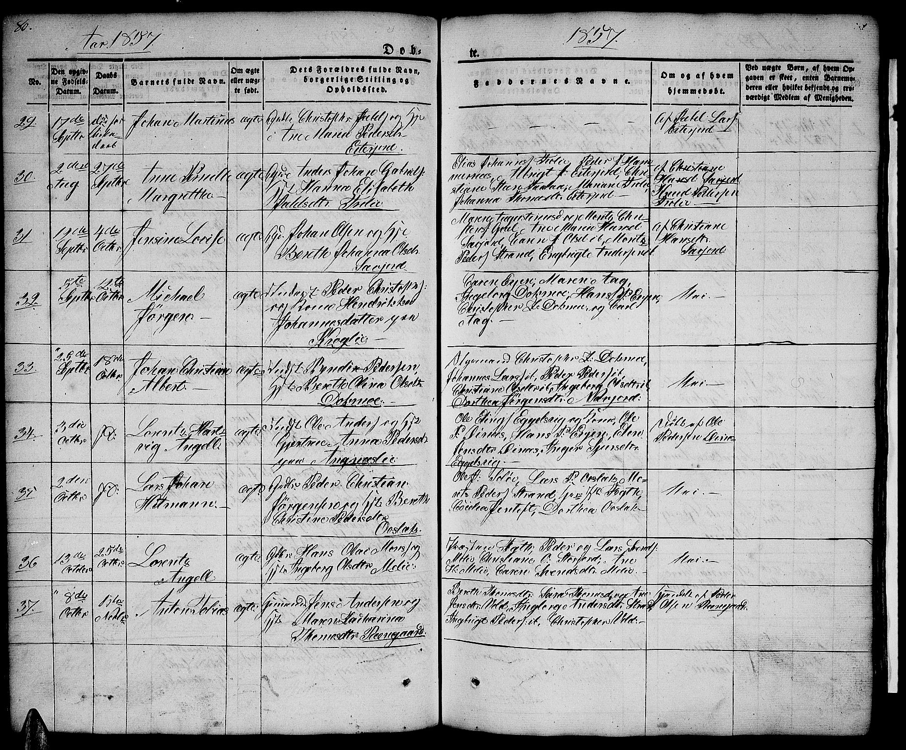 Ministerialprotokoller, klokkerbøker og fødselsregistre - Nordland, AV/SAT-A-1459/846/L0652: Klokkerbok nr. 846C02, 1841-1871, s. 80