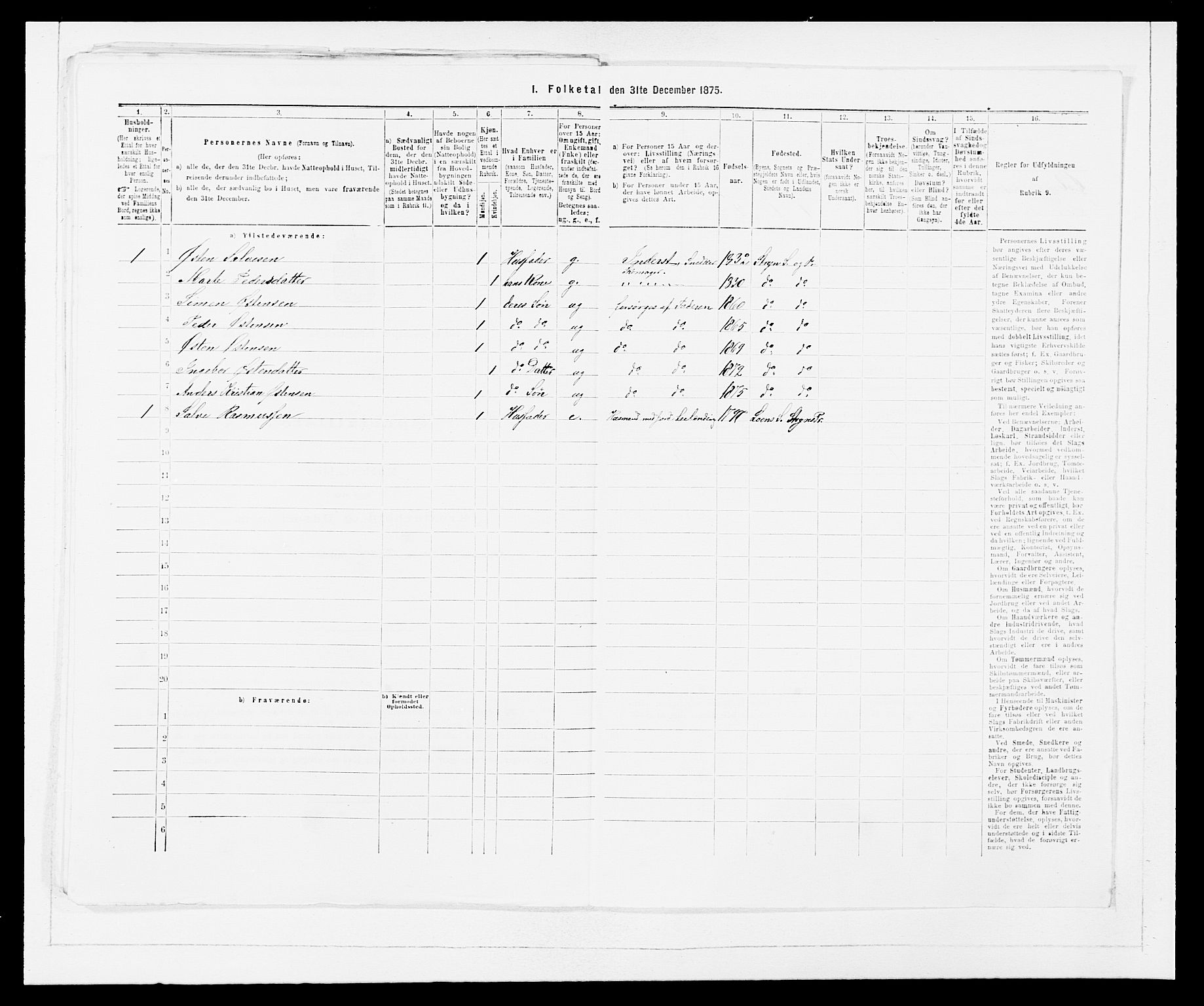 SAB, Folketelling 1875 for 1448P Stryn prestegjeld, 1875, s. 544