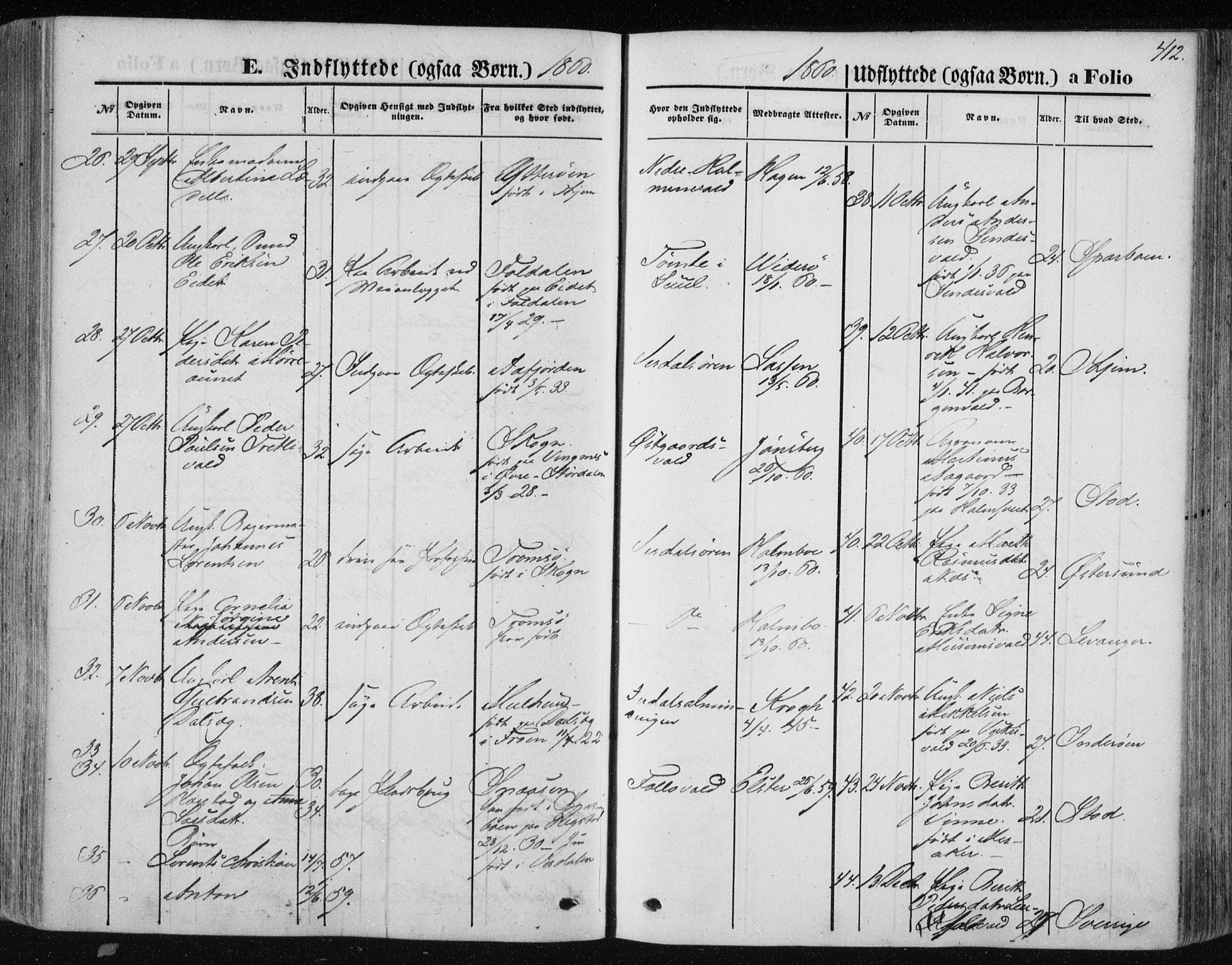 Ministerialprotokoller, klokkerbøker og fødselsregistre - Nord-Trøndelag, SAT/A-1458/723/L0241: Ministerialbok nr. 723A10, 1860-1869, s. 412