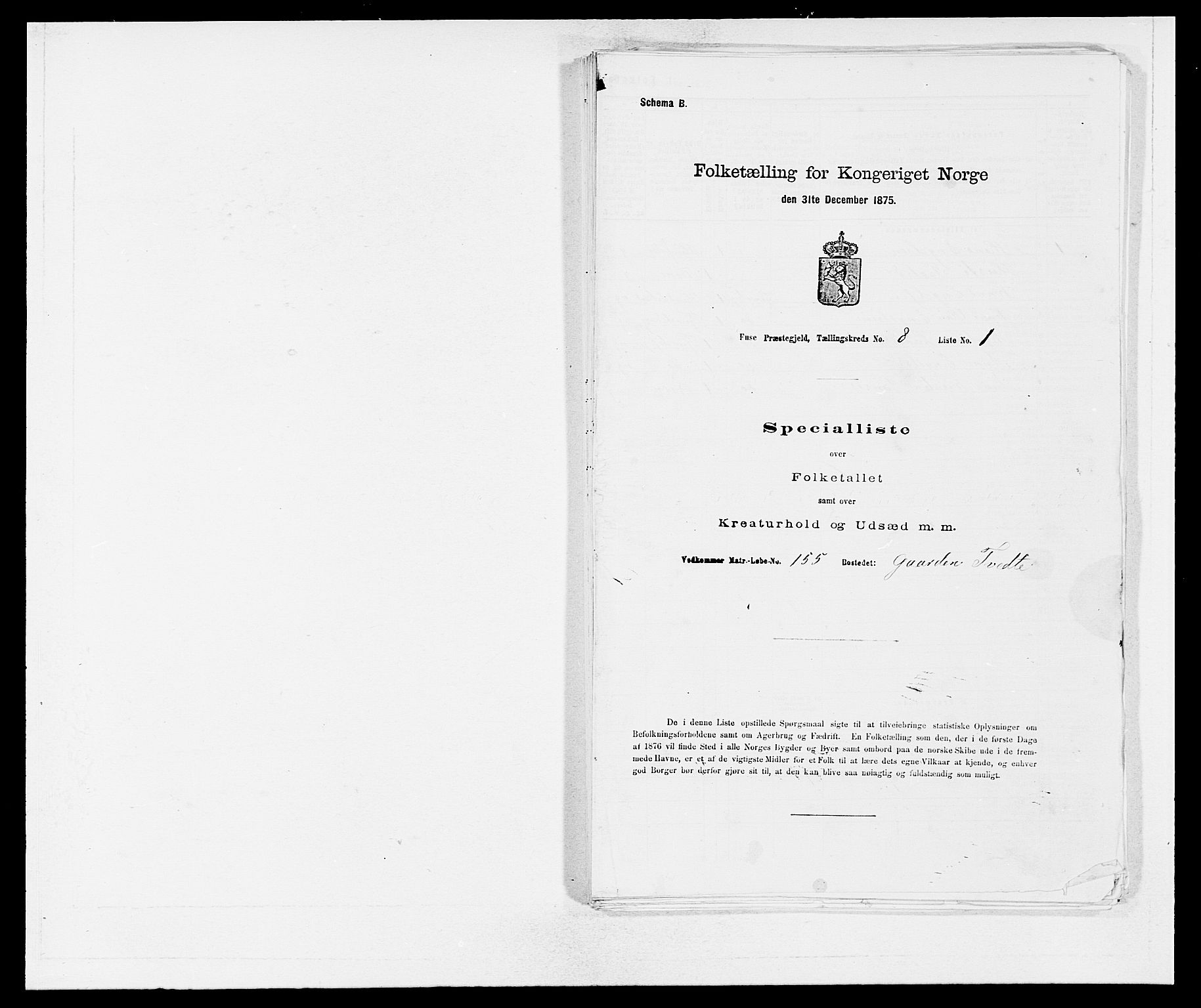 SAB, Folketelling 1875 for 1241P Fusa prestegjeld, 1875, s. 525