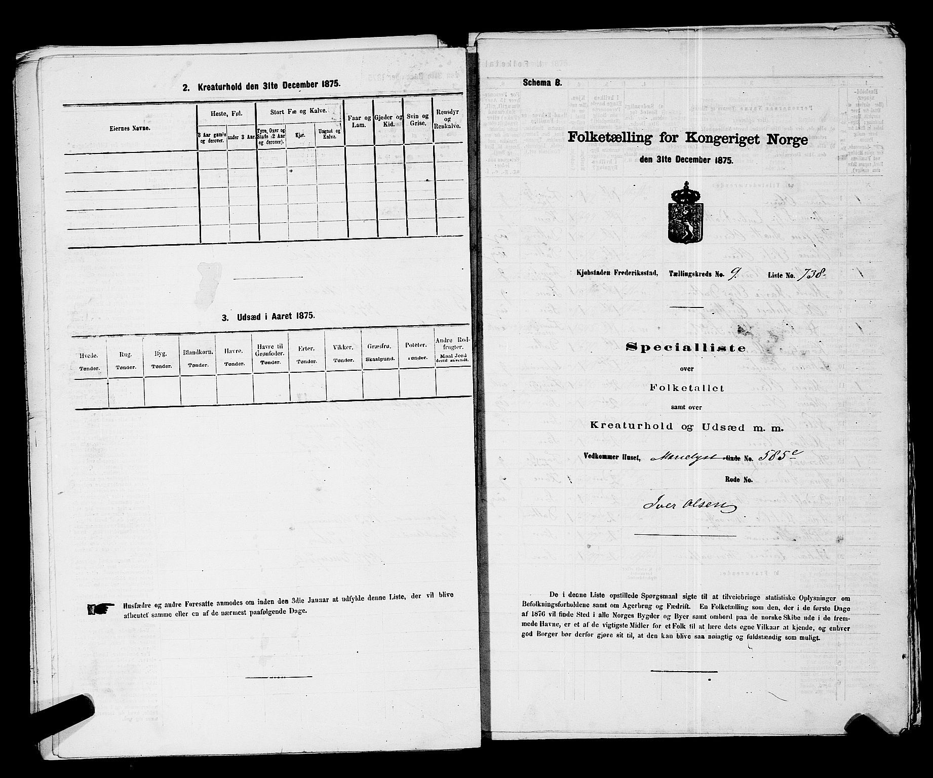 RA, Folketelling 1875 for 0103B Fredrikstad prestegjeld, Fredrikstad kjøpstad, 1875, s. 1686