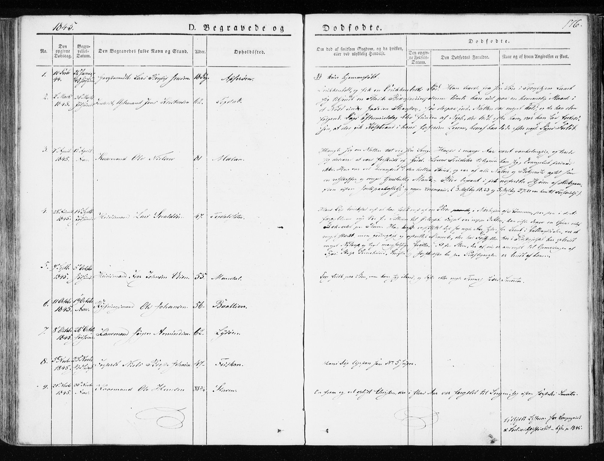 Ministerialprotokoller, klokkerbøker og fødselsregistre - Sør-Trøndelag, SAT/A-1456/655/L0676: Ministerialbok nr. 655A05, 1830-1847, s. 176